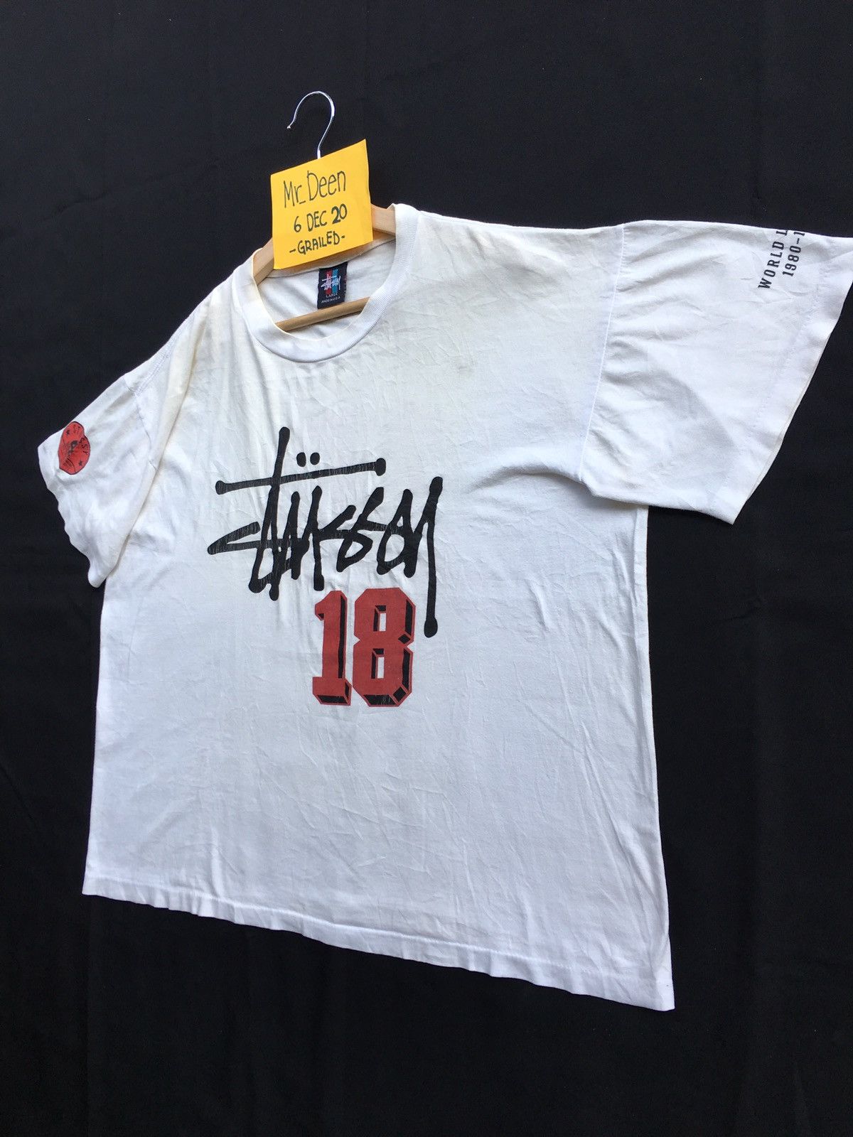 Stussy Vintage 90s Rare Stussy Spellout Made In USA Tshirt Size US L / EU 52-54 / 3 - 4 Thumbnail