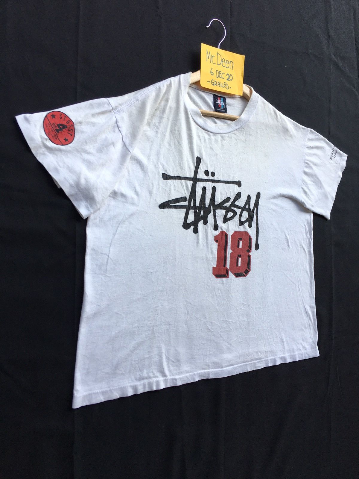 Stussy Vintage 90s Rare Stussy Spellout Made In USA Tshirt Size US L / EU 52-54 / 3 - 3 Thumbnail