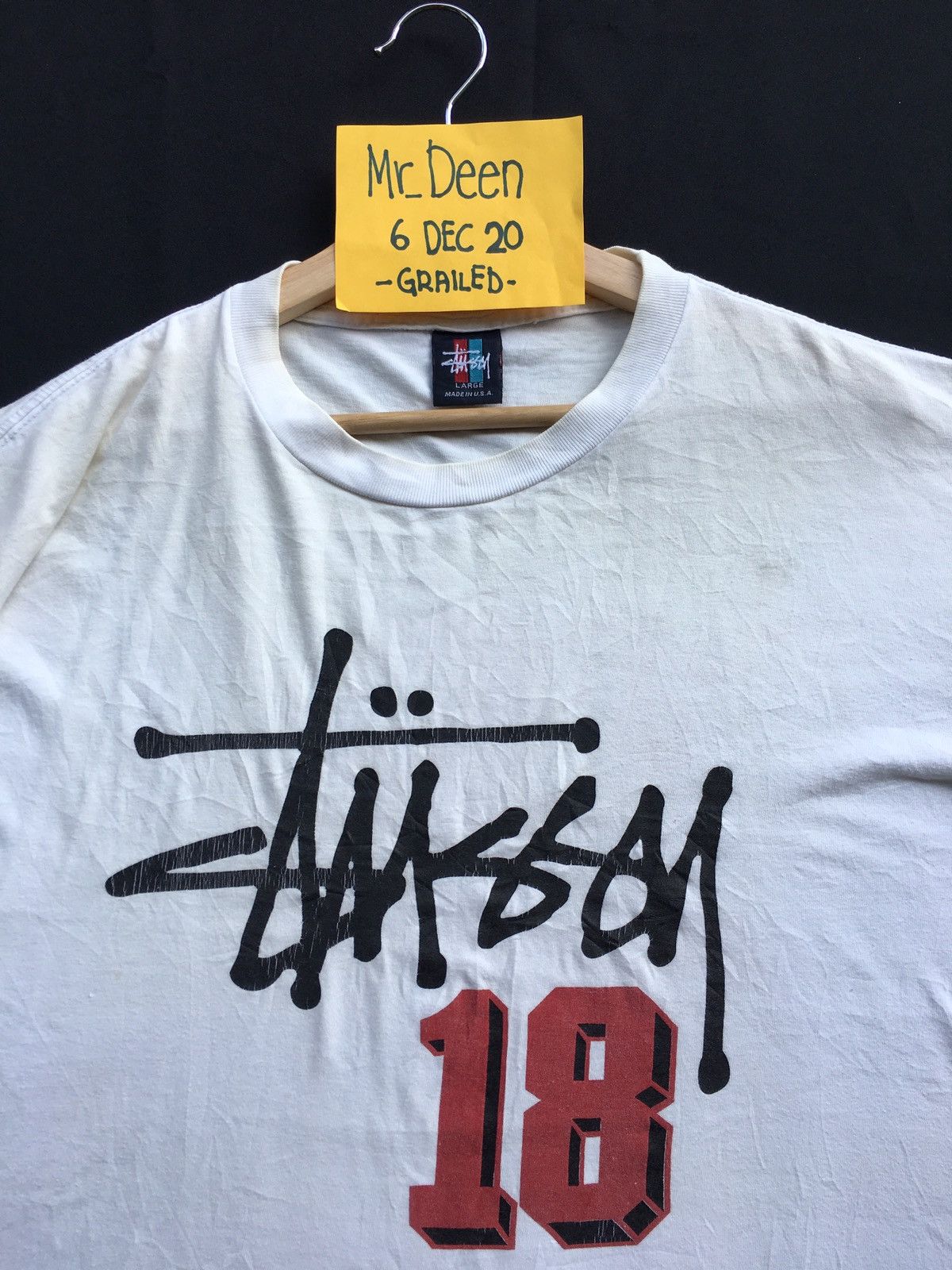 Stussy Vintage 90s Rare Stussy Spellout Made In USA Tshirt Size US L / EU 52-54 / 3 - 1 Thumbnail