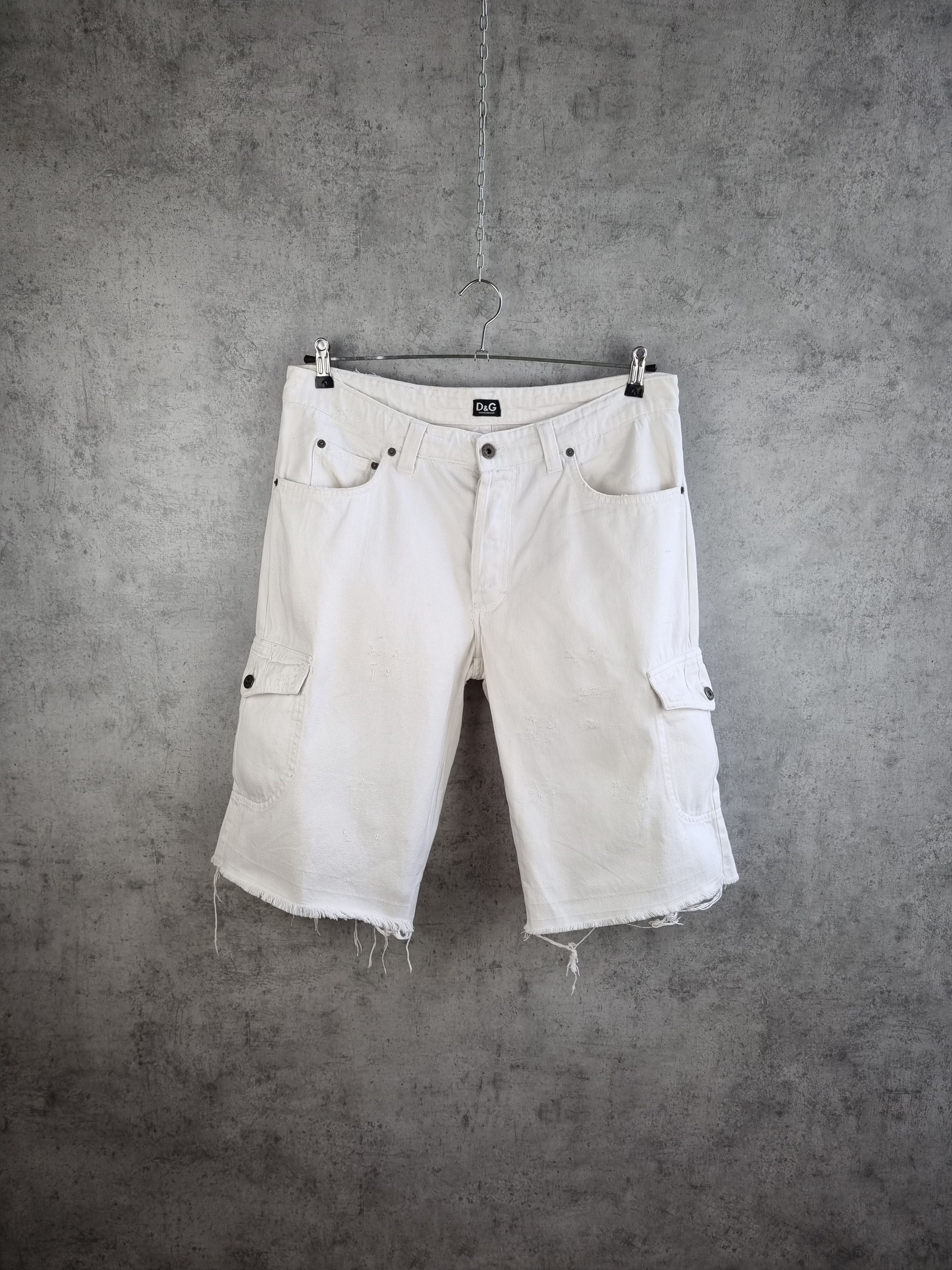 Dolce & Gabbana Rare DOLCE GABBANA Linen Logo Shorts Size US 34 / EU 50 - 10 Thumbnail