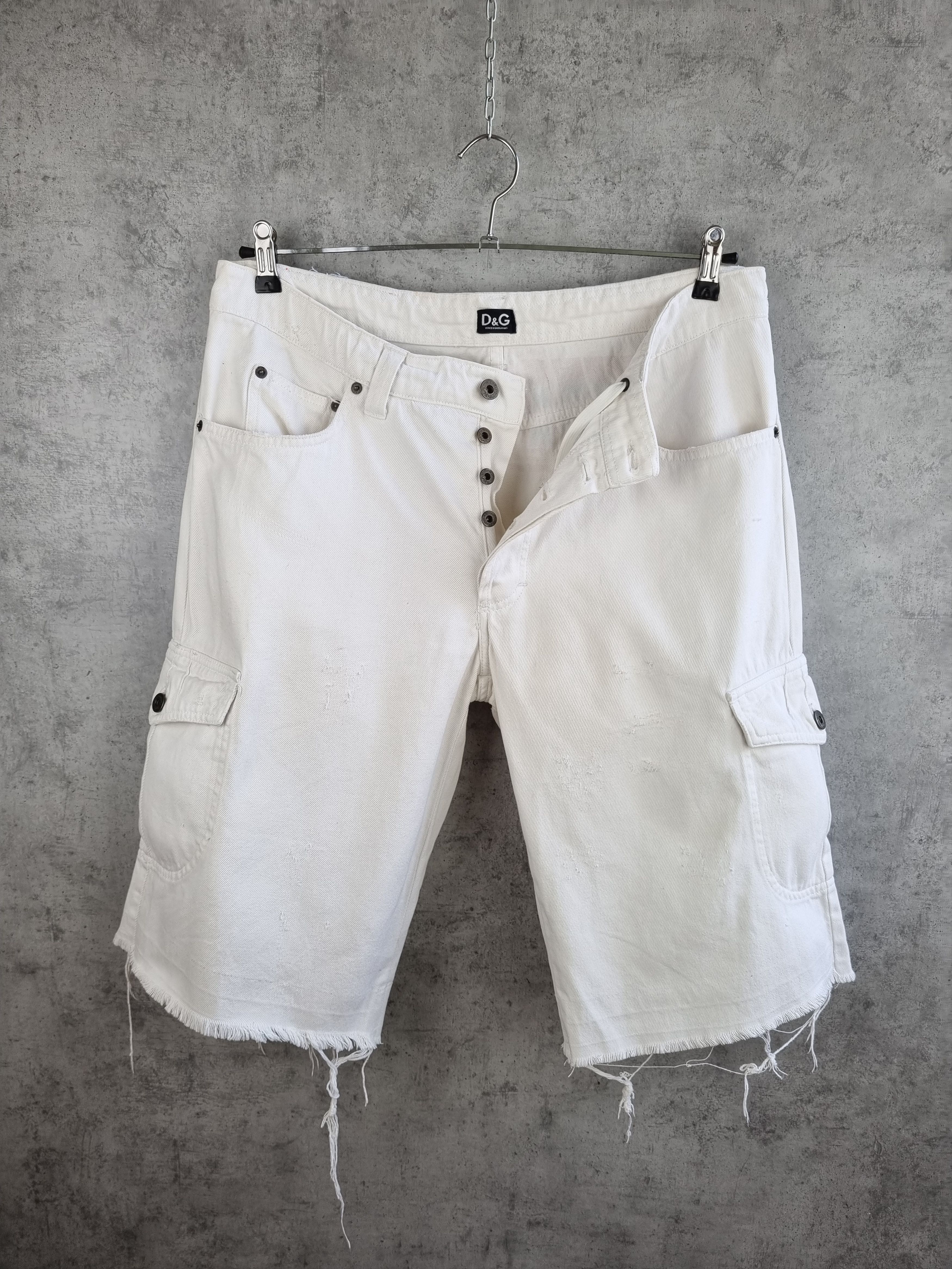 Dolce & Gabbana Rare DOLCE GABBANA Linen Logo Shorts Size US 34 / EU 50 - 2 Thumbnail