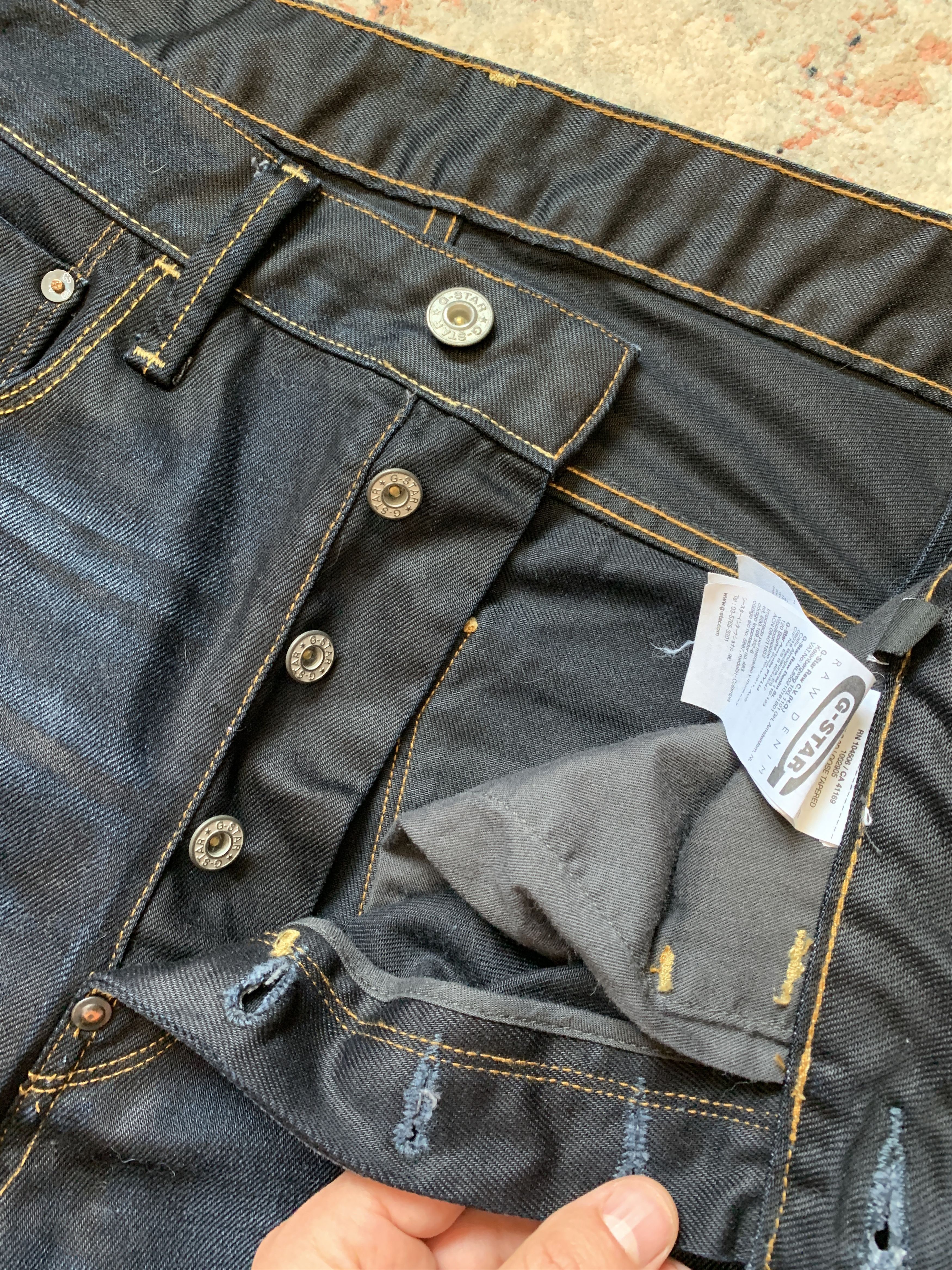 G-Star G-Star Raw Denim Tapered Jeans 32x34 - Dark Indigo Size US 32 / EU 48 - 7 Thumbnail