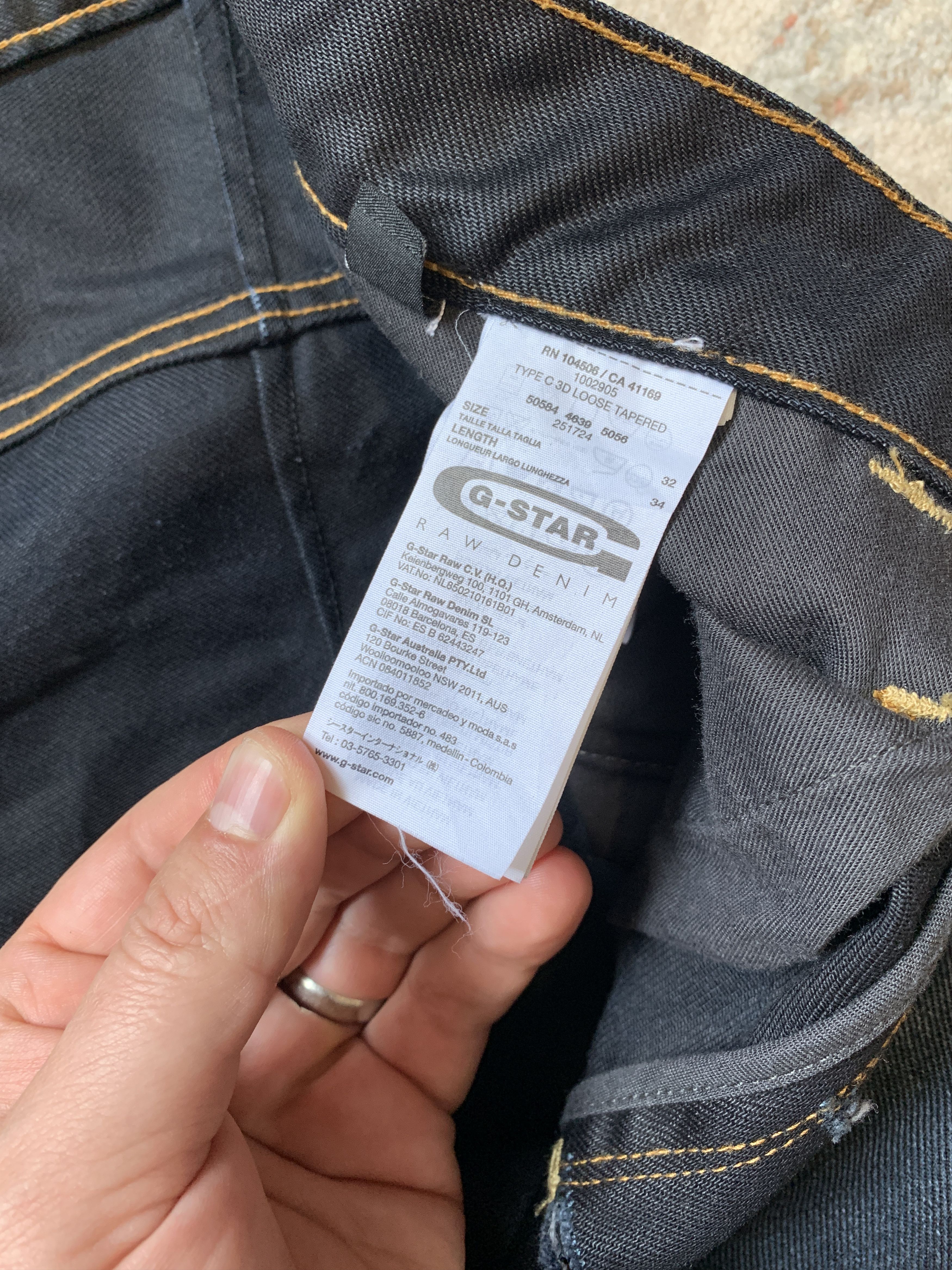 G-Star G-Star Raw Denim Tapered Jeans 32x34 - Dark Indigo Size US 32 / EU 48 - 8 Thumbnail