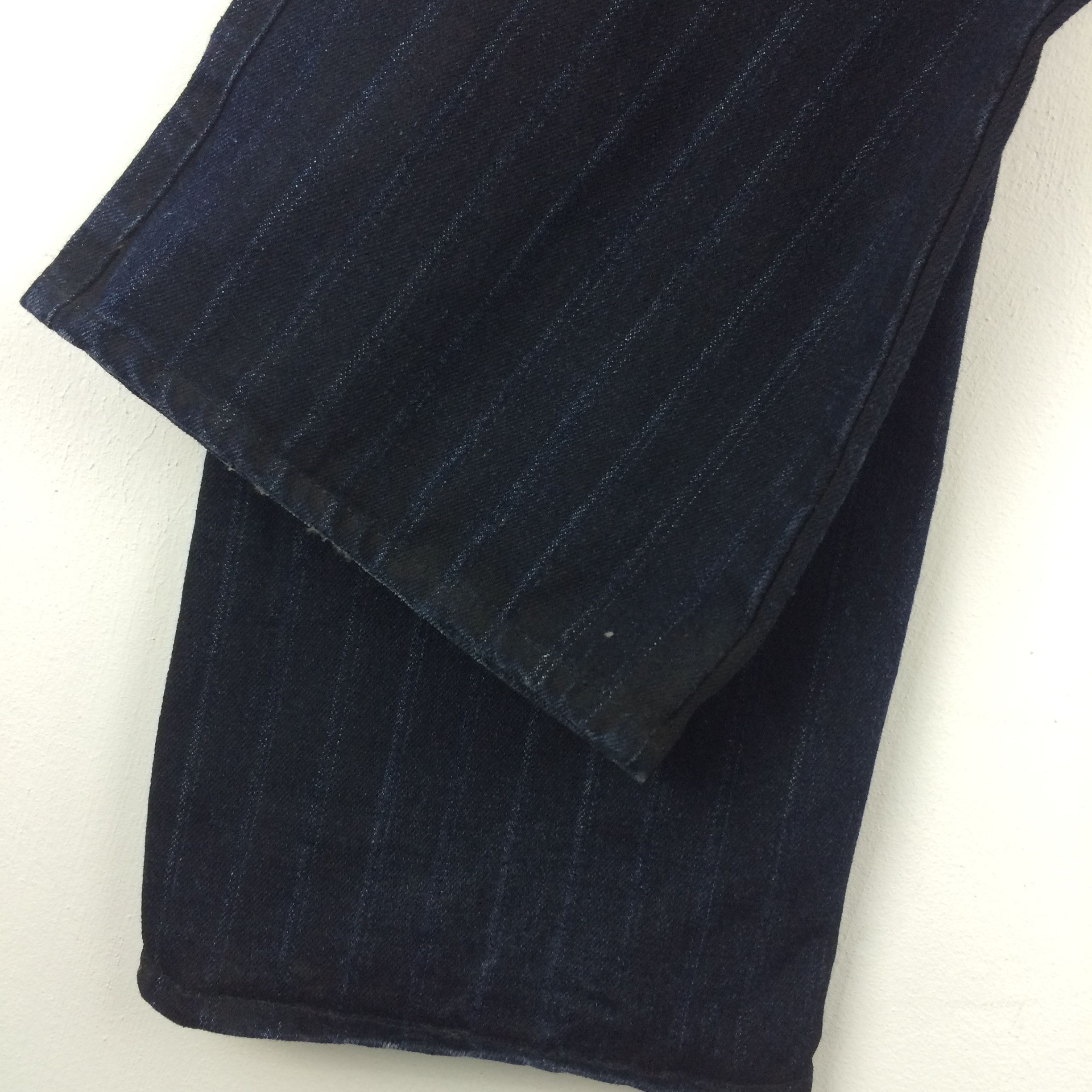 Boycott × Japanese Brand X57 JAPAN BOYCOTT STRIPED DENIM CARGO FLARED PANTS Size US 32 / EU 48 - 7 Thumbnail