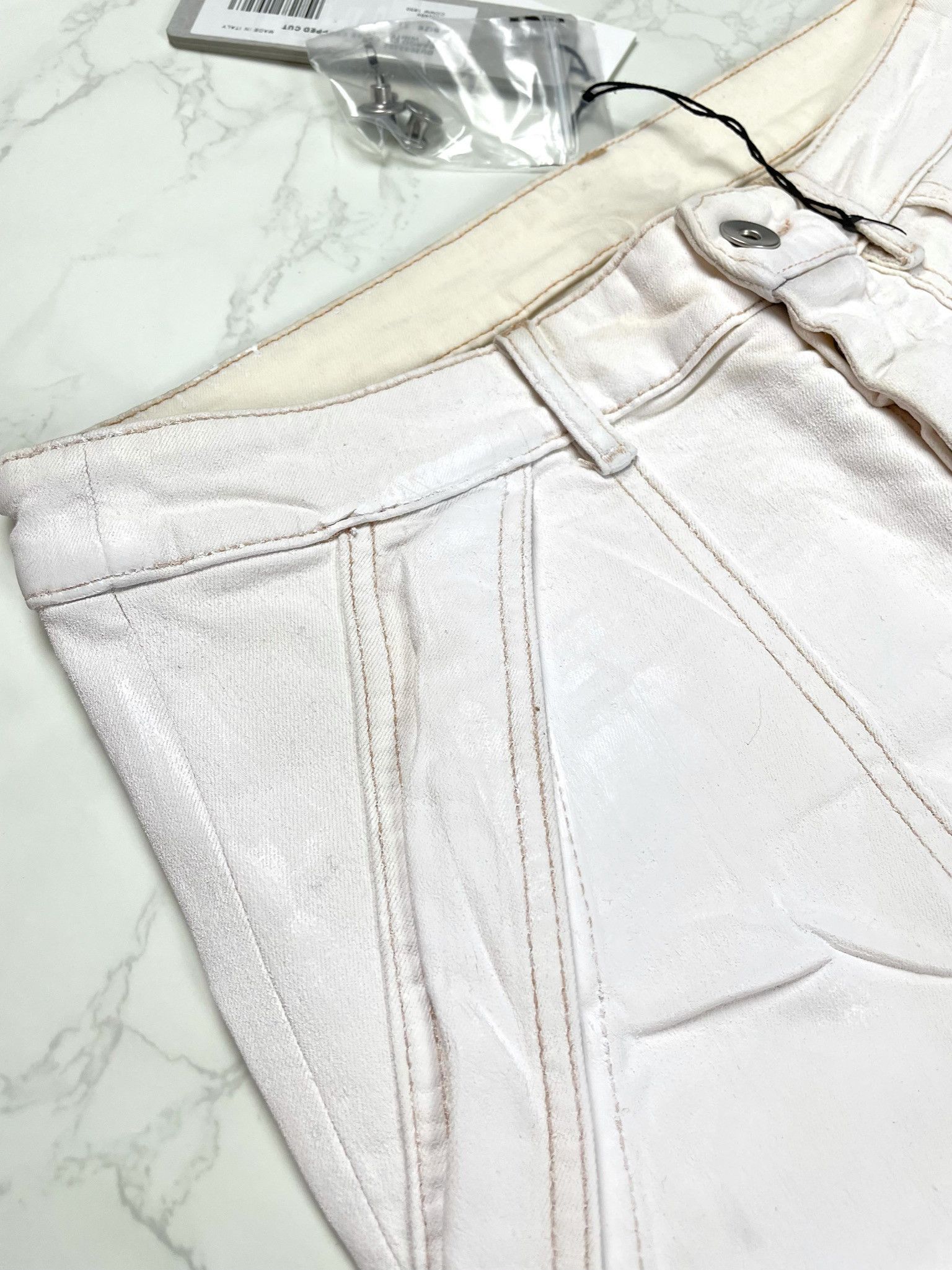 Rick Owens × Rick Owens Drkshdw 🔥65% OFF🔥 [SALE] Rick Owens Cargo Waxed Cropped Jeans Size US 31 - 11 Thumbnail