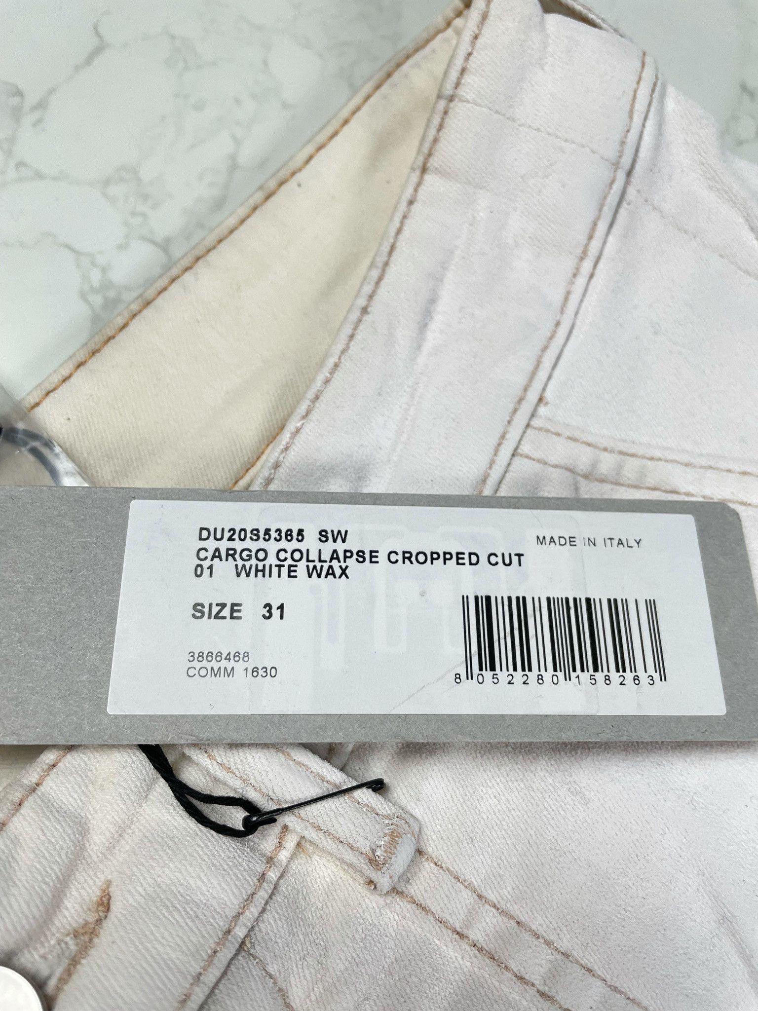 Rick Owens × Rick Owens Drkshdw 🔥65% OFF🔥 [SALE] Rick Owens Cargo Waxed Cropped Jeans Size US 31 - 12 Thumbnail