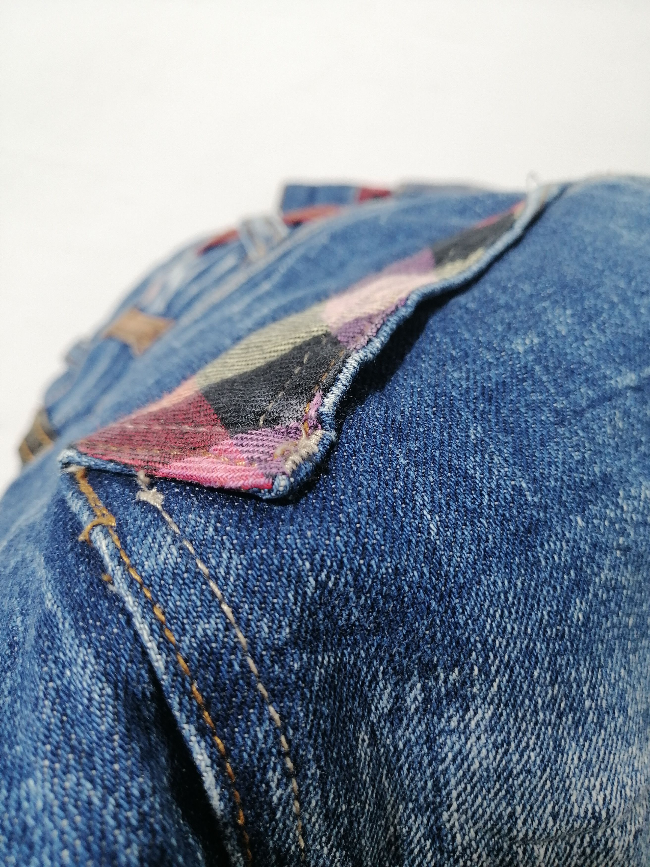 Designer × Japanese Brand Barcedos Exchange Nice Design Double Waist Denim Jeans Size US 30 / EU 46 - 3 Thumbnail