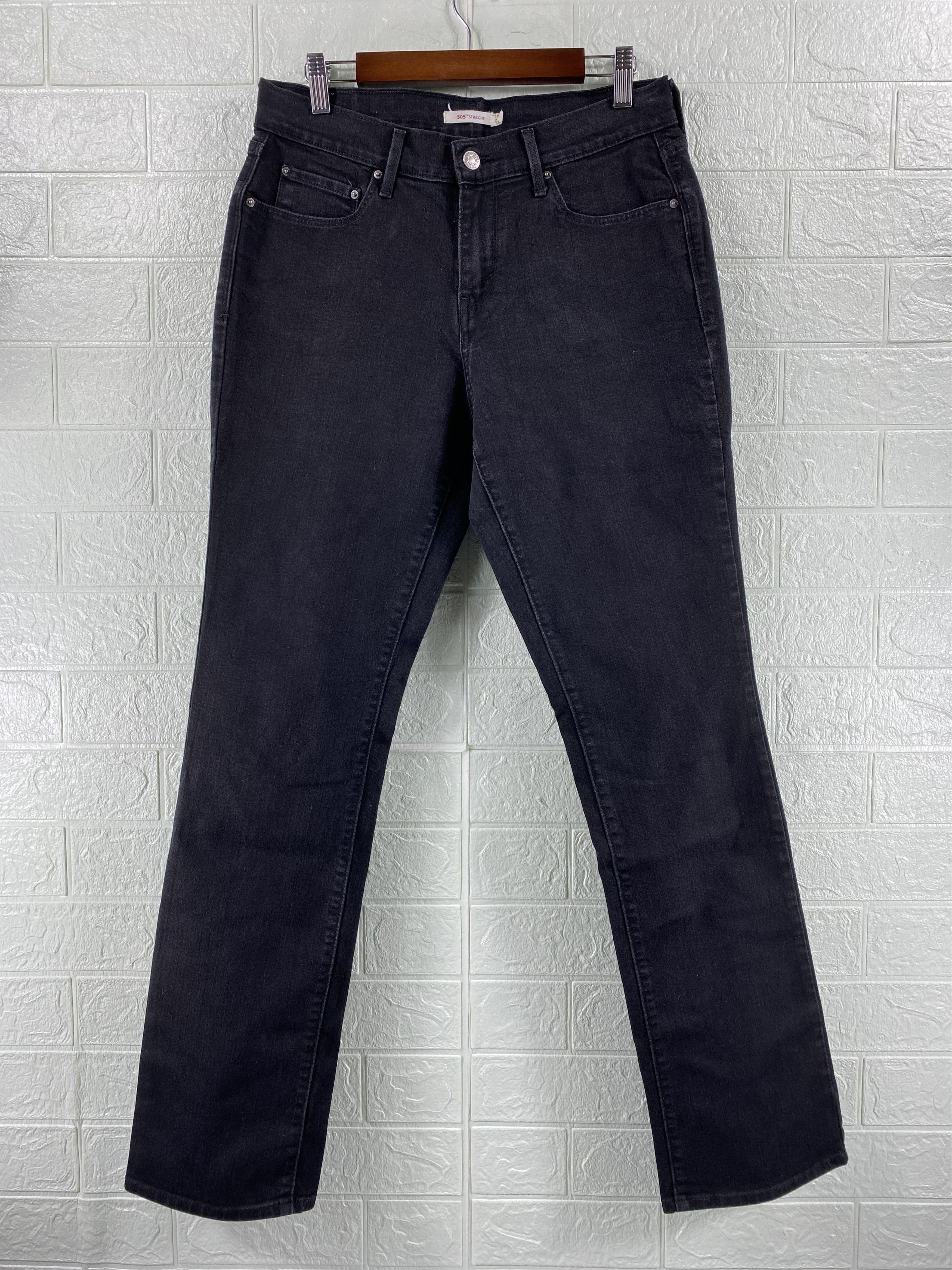 Vintage Levi`s Jeans 724 High Rise Straight Black Denim