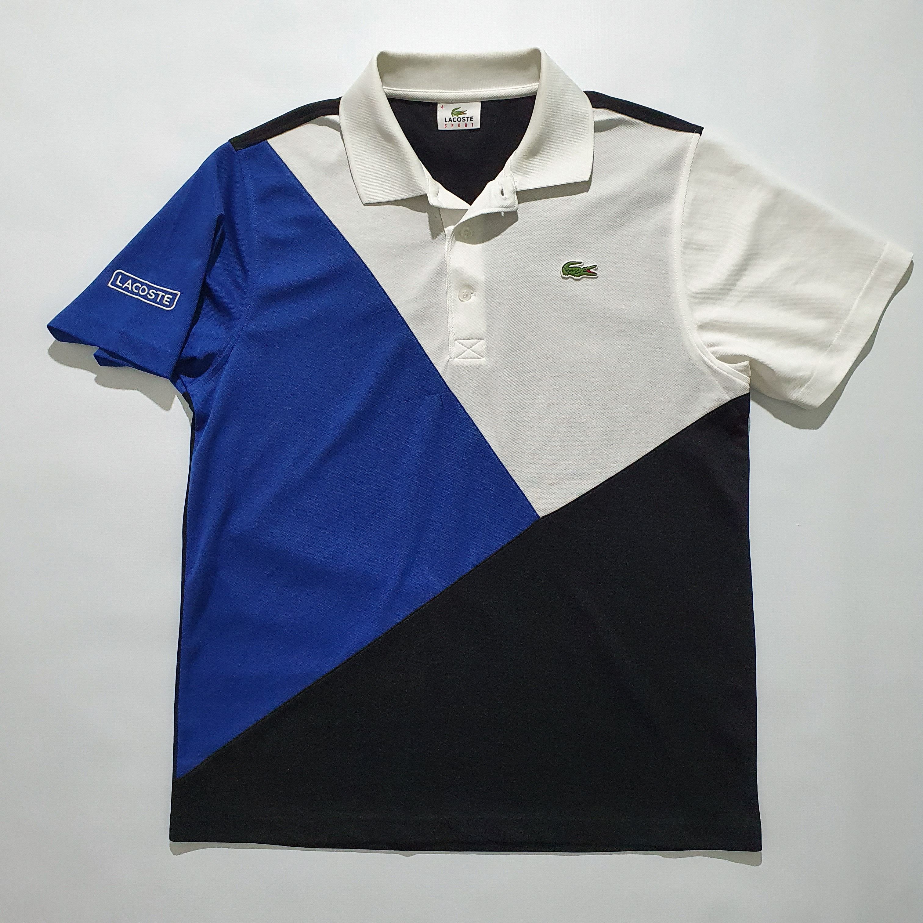 Lacoste × Vintage Vintage LACOSTE Sport Abstract Polo Tee Shirt Tennis Size US L / EU 52-54 / 3 - 2 Thumbnail