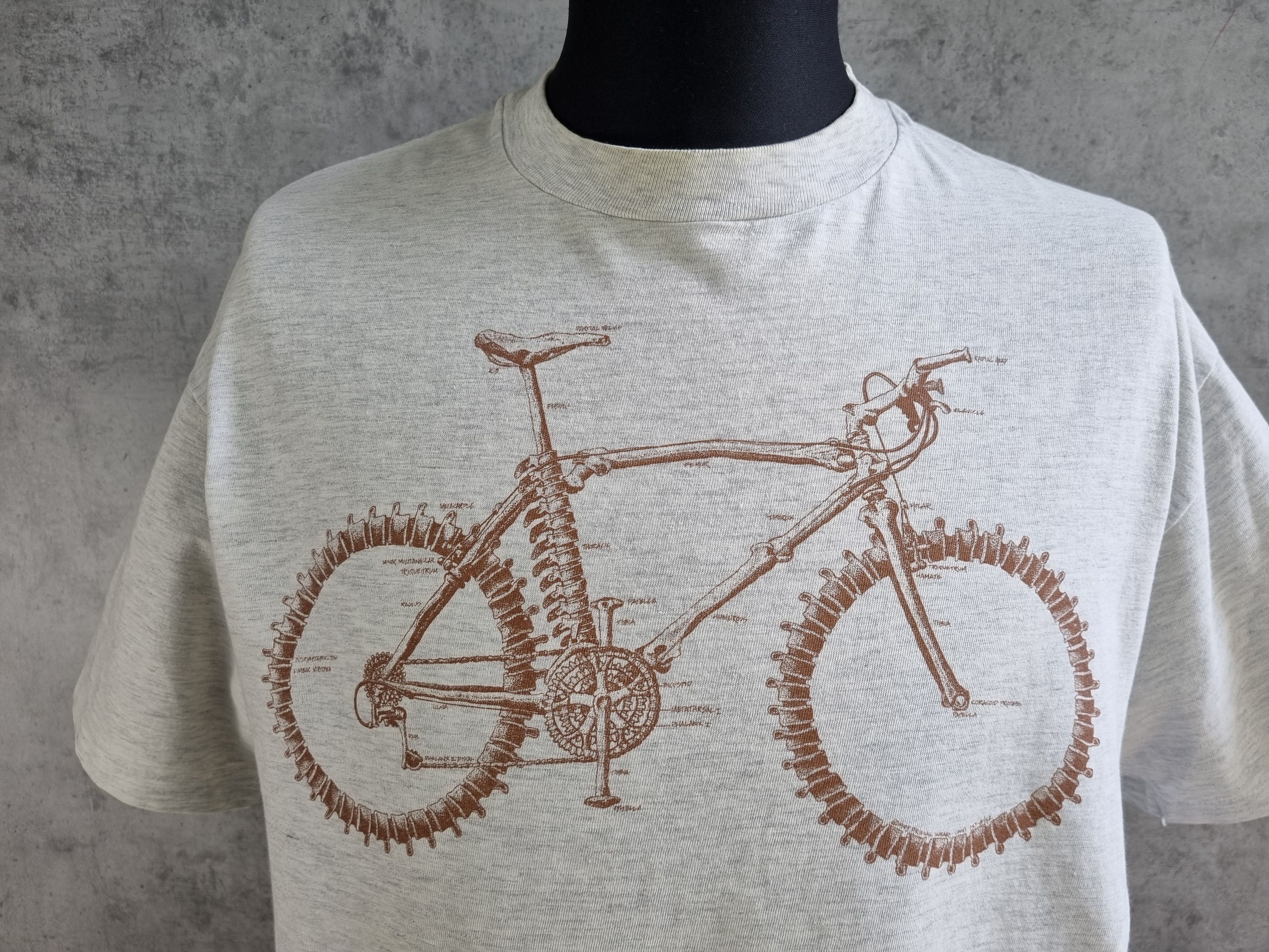 Only The Blind 90s PRIMAL Skeleton Bike Very rare Print tee shirt Size US L / EU 52-54 / 3 - 1 Thumbnail