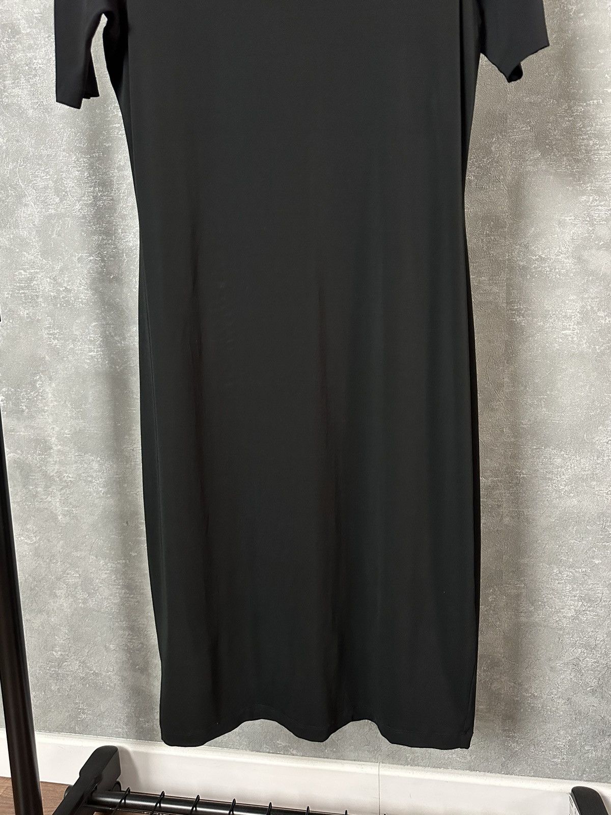 Annette Gortz Annette Gortz Black Viscose Short Sleeve Dress Size L / US 10 / IT 46 - 6 Thumbnail