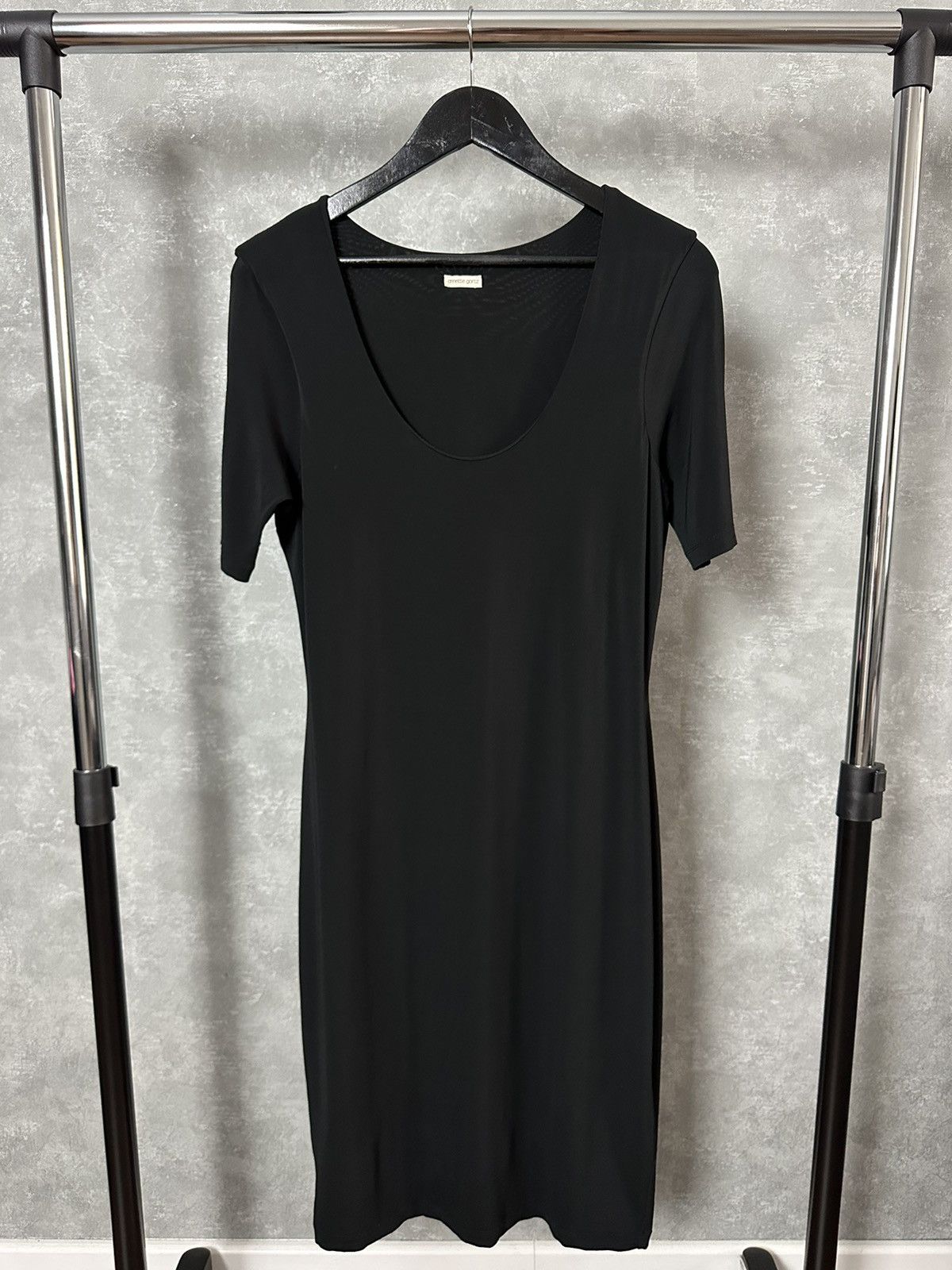 Annette Gortz Black Viscose Short Sleeve Dress