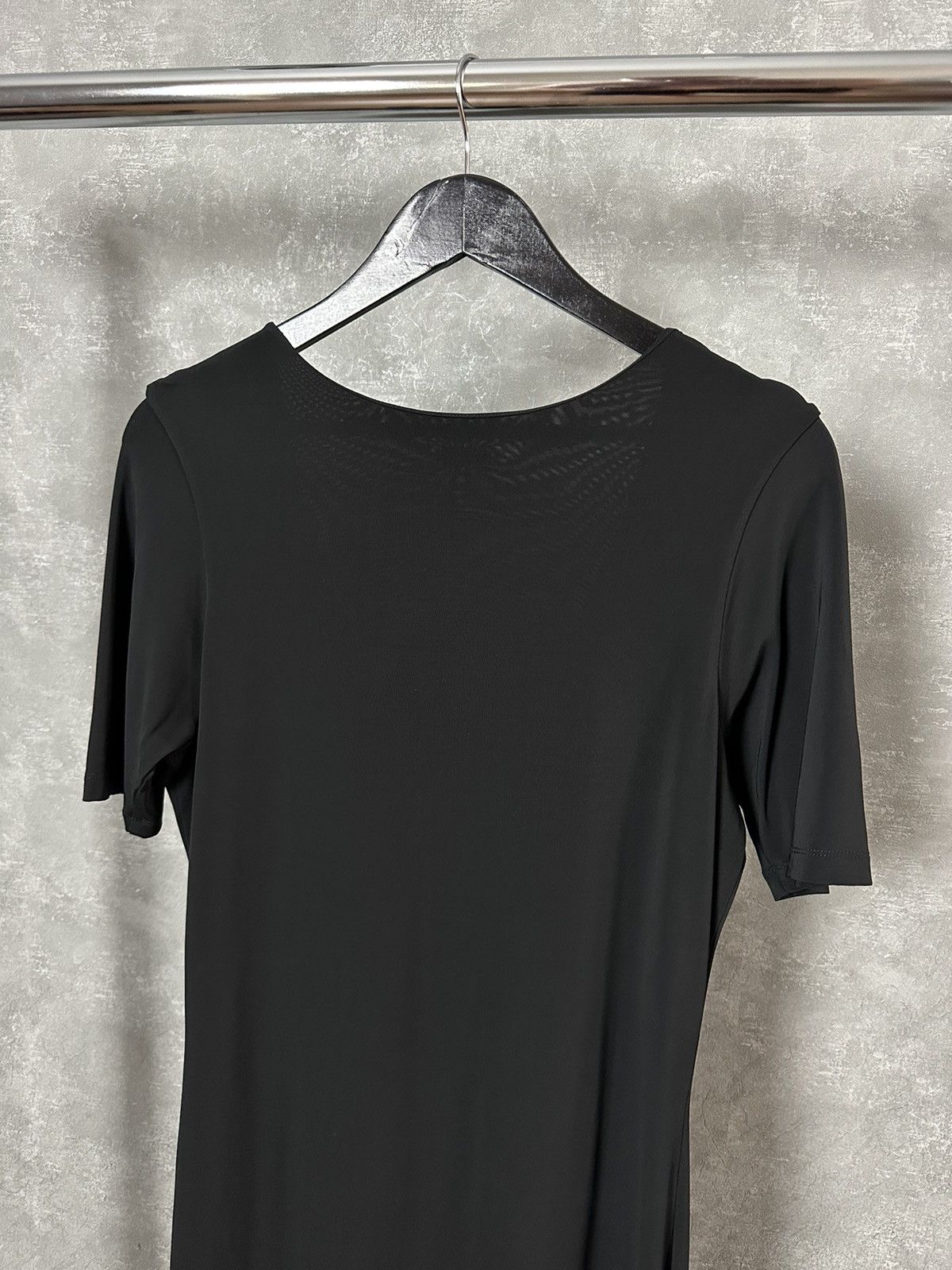 Annette Gortz Annette Gortz Black Viscose Short Sleeve Dress Size L / US 10 / IT 46 - 8 Thumbnail