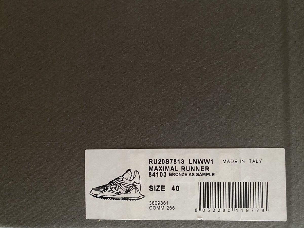 Rick Owens Rick Owens Maximal Runners Sample - SS20 Tecuatl Size US 7 / EU 40 - 5 Thumbnail