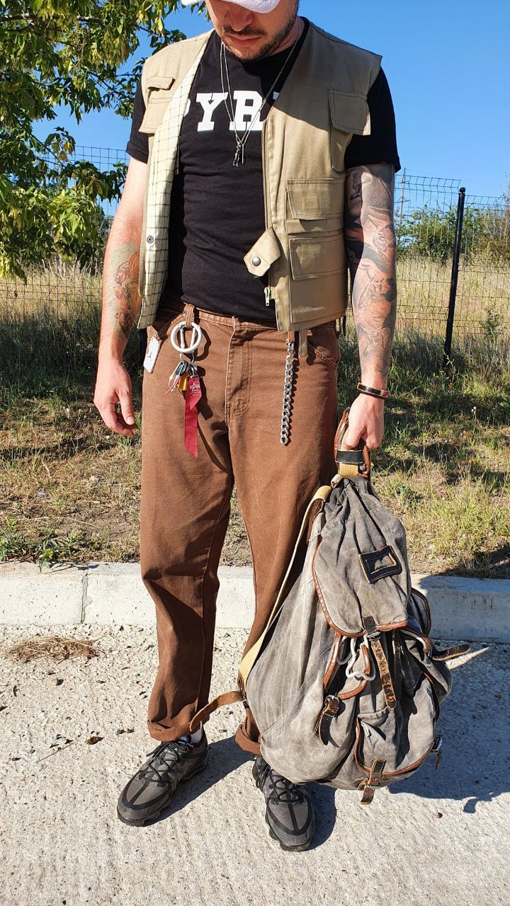 Japanese Brand 50s Vintage Sun Faded Thrashed Backpack Amazing Fade Size ONE SIZE - 4 Thumbnail