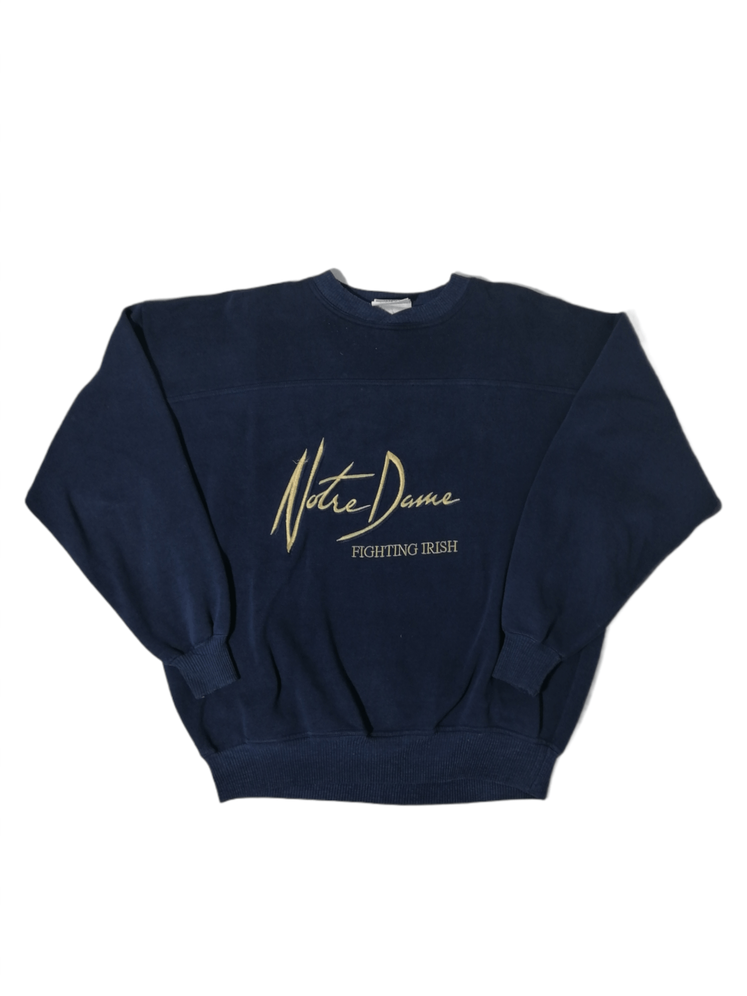 Vintage Vintage Notre Dame Embroided Distressed Style Sweatshirt Size US L / EU 52-54 / 3 - 1 Thumbnail