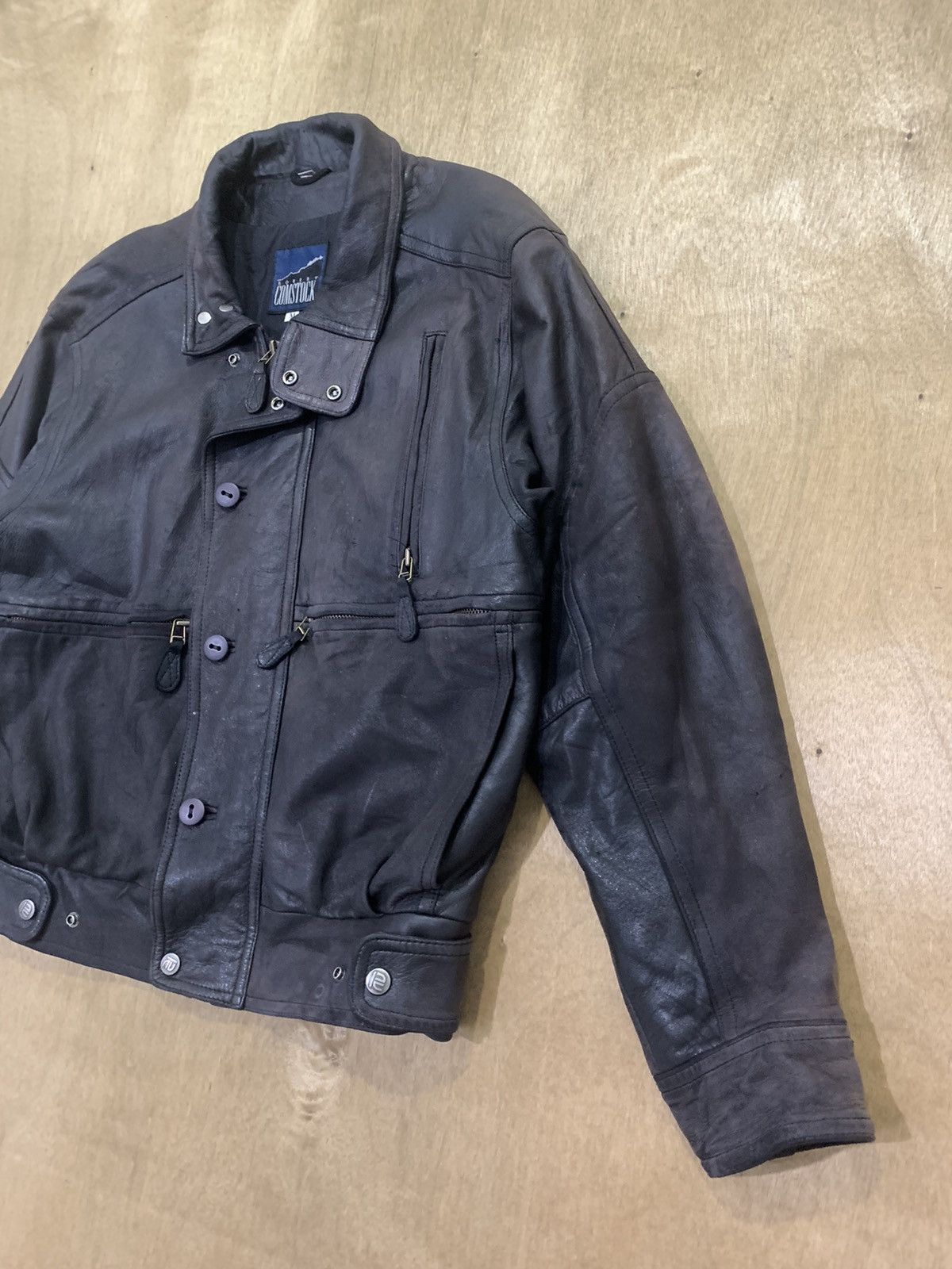 Robert Comstock ROBERT COMSTOCK Vtg Motorcycle Racing Biker Leather Jacket Size US M / EU 48-50 / 2 - 7 Thumbnail