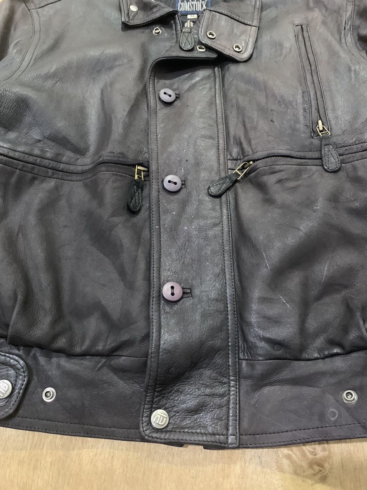 Robert Comstock ROBERT COMSTOCK Vtg Motorcycle Racing Biker Leather Jacket Size US M / EU 48-50 / 2 - 9 Thumbnail