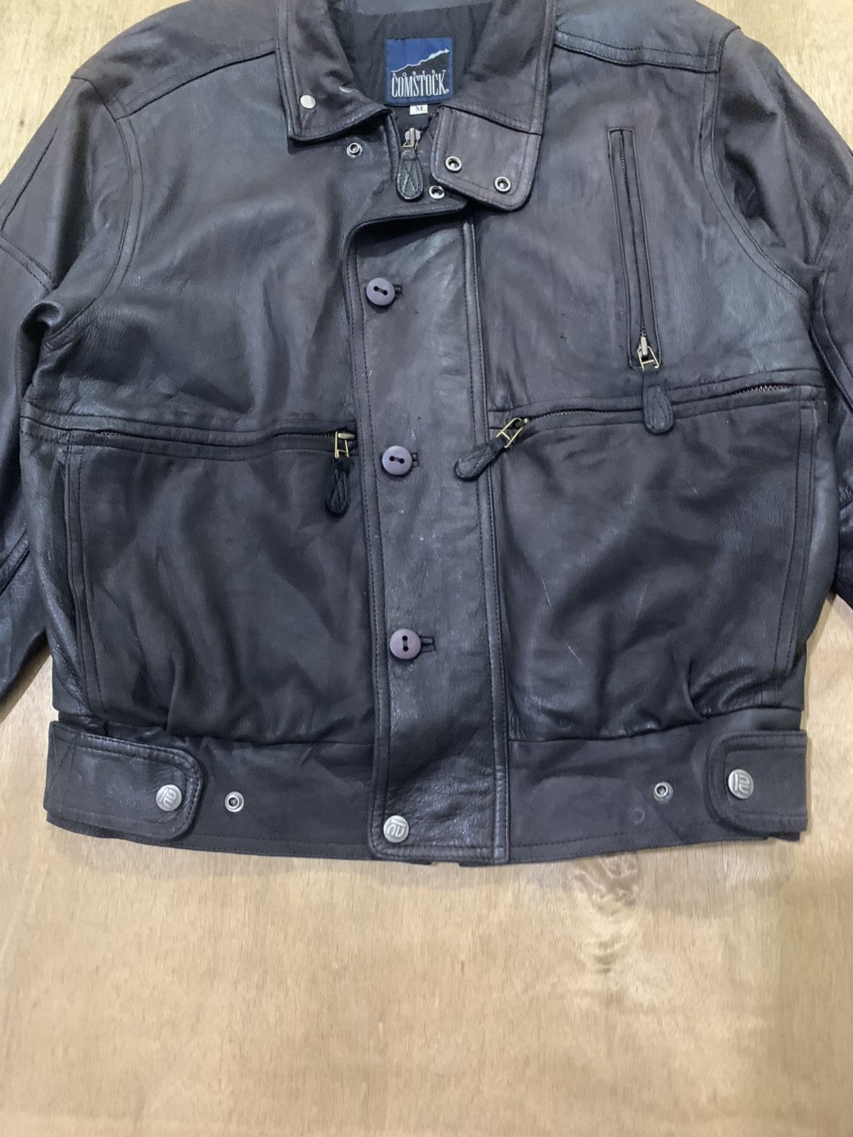 Robert Comstock ROBERT COMSTOCK Vtg Motorcycle Racing Biker Leather Jacket Size US M / EU 48-50 / 2 - 5 Thumbnail