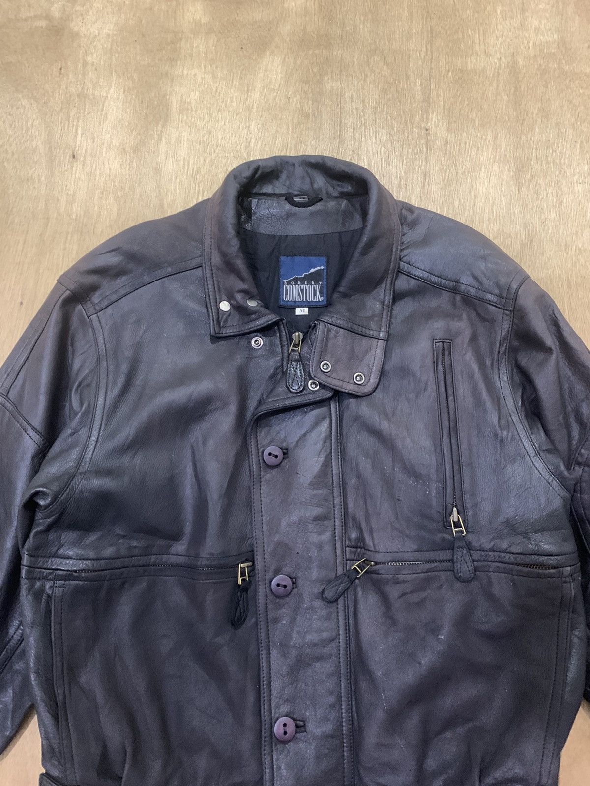 Robert Comstock ROBERT COMSTOCK Vtg Motorcycle Racing Biker Leather Jacket Size US M / EU 48-50 / 2 - 4 Thumbnail