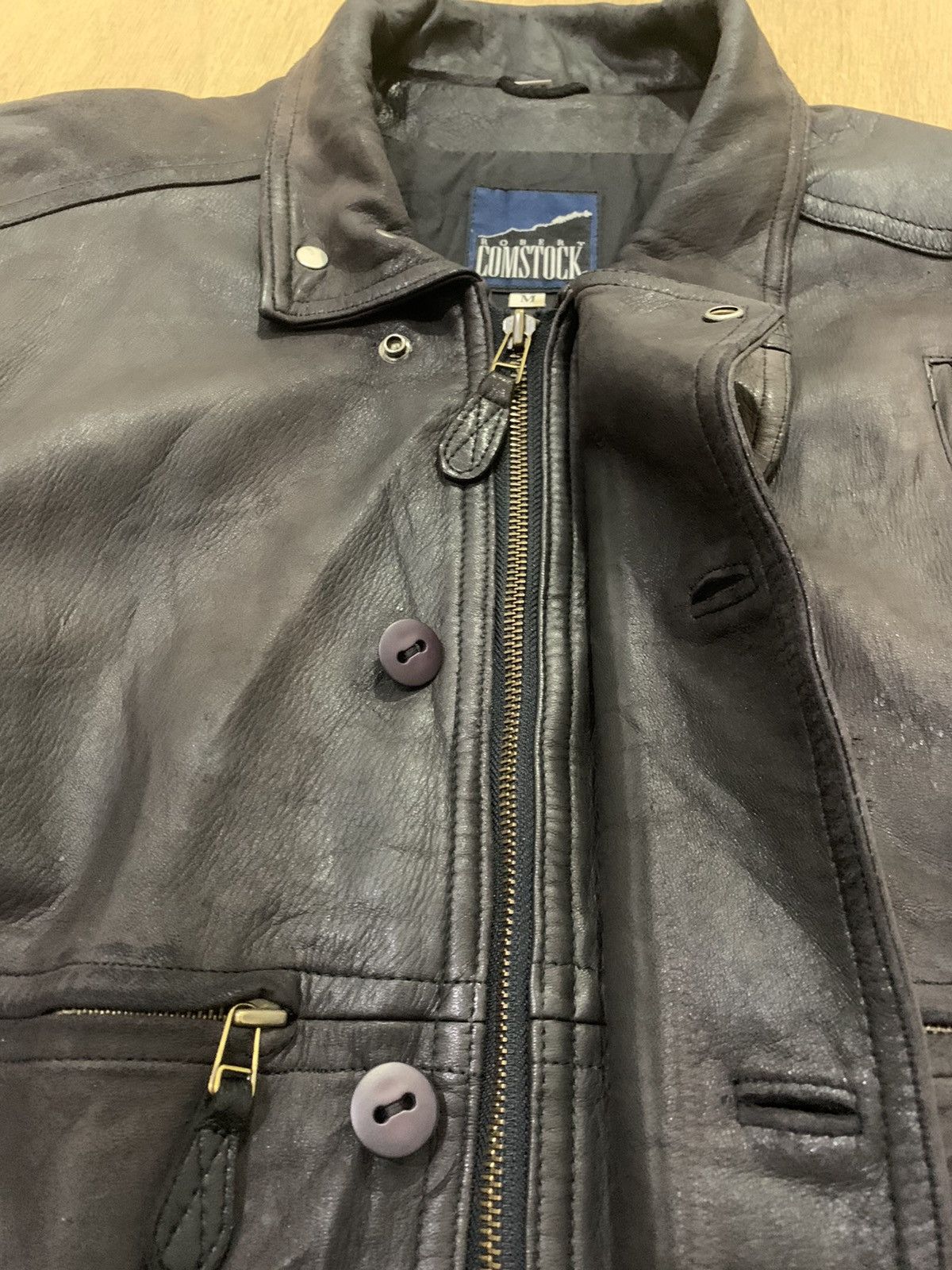 Robert Comstock ROBERT COMSTOCK Vtg Motorcycle Racing Biker Leather Jacket Size US M / EU 48-50 / 2 - 12 Thumbnail