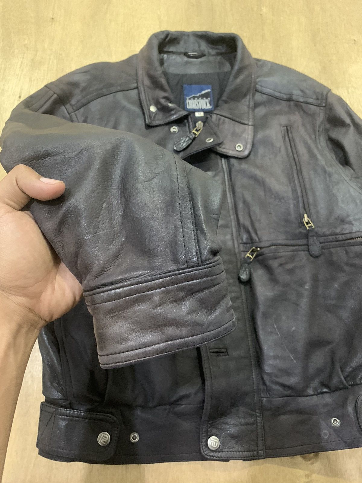 Robert Comstock ROBERT COMSTOCK Vtg Motorcycle Racing Biker Leather Jacket Size US M / EU 48-50 / 2 - 13 Thumbnail