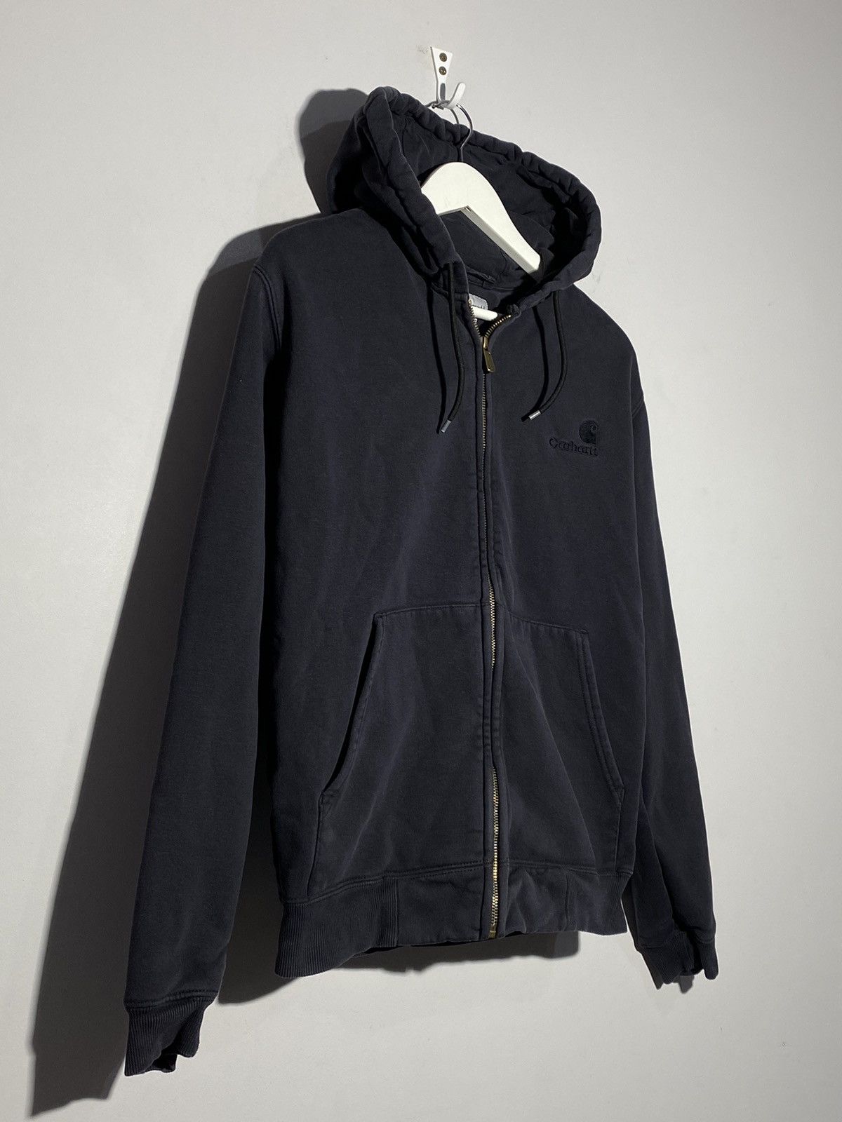 Carhartt Vintage 00s Carhartt Faded Black Rare Zip Hoodie y2k drip Size US S / EU 44-46 / 1 - 2 Thumbnail