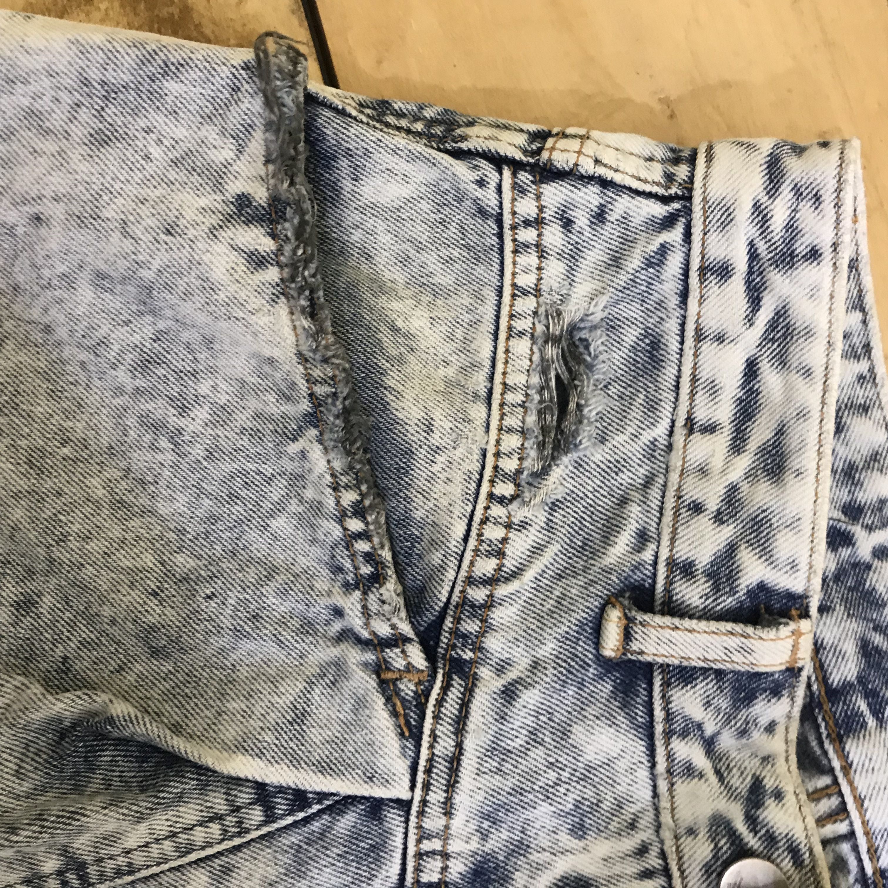 Edwin × Vintage X62 VTG EDWIN HIGHWAIST ACID WASH RIPPED JEANS Size 26" / US 2 / IT 38 - 5 Thumbnail