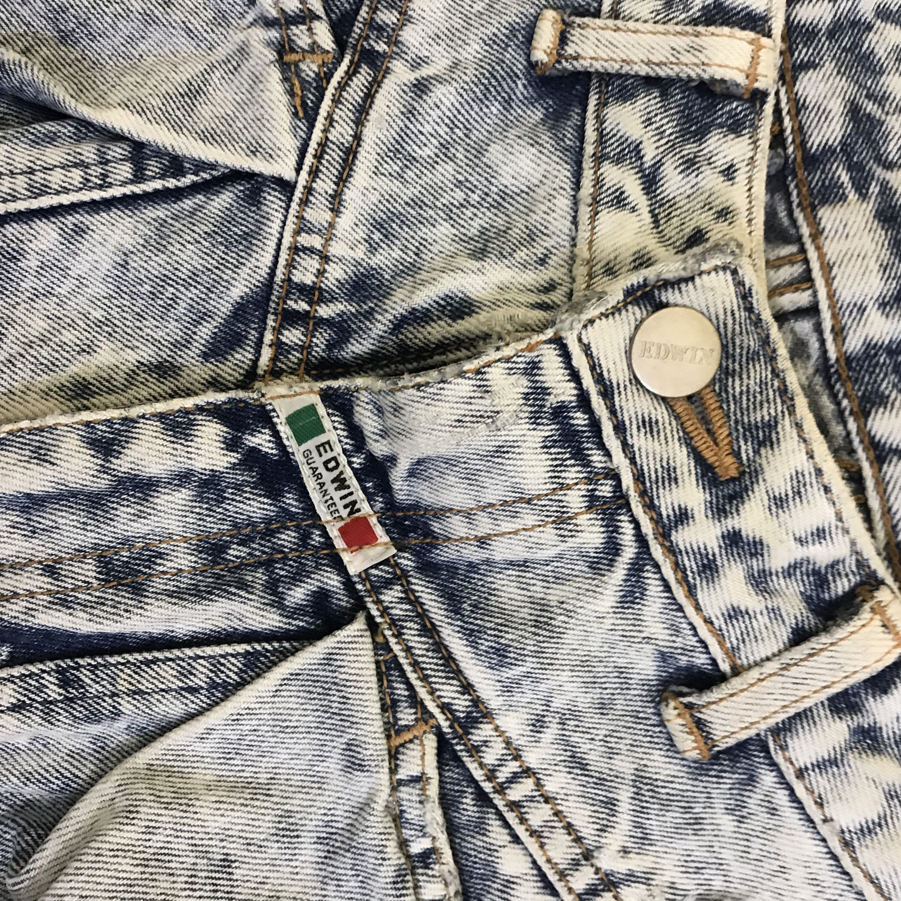 Edwin × Vintage X62 VTG EDWIN HIGHWAIST ACID WASH RIPPED JEANS Size 26" / US 2 / IT 38 - 4 Thumbnail