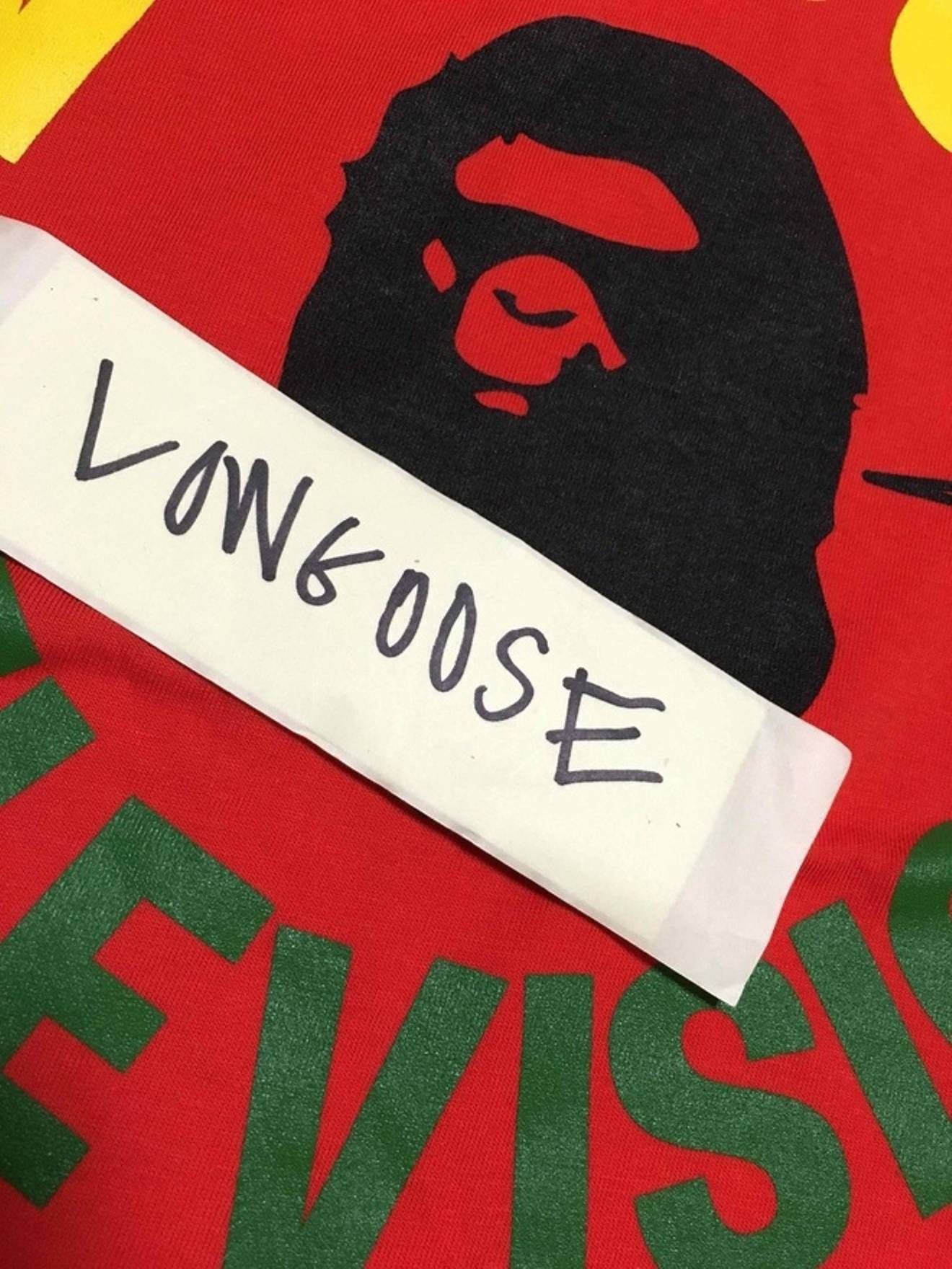 Bape 🔥 DS! BAPE Logo Tee 24 Hour TV Television RED shark Size US XL / EU 56 / 4 - 2 Thumbnail