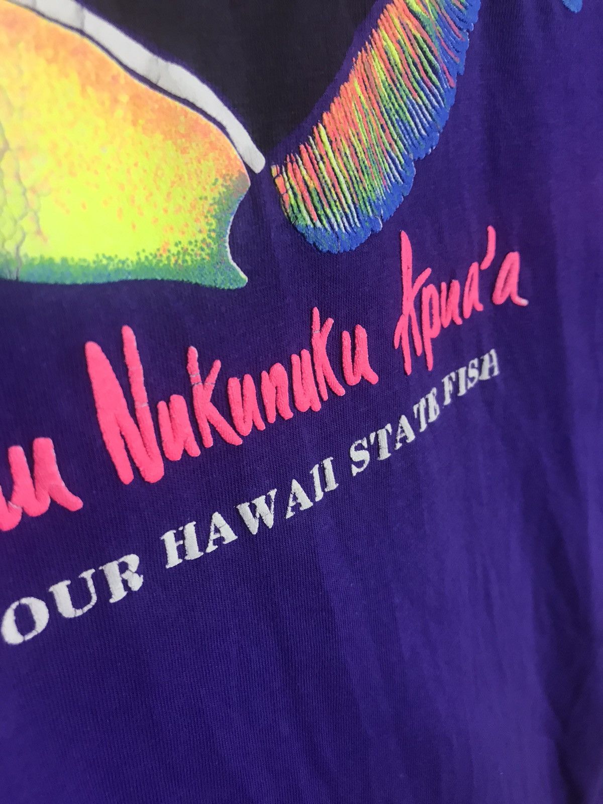 Vintage Vintage 90s Humuhumu Nukunuku Apua’a Hawaii Fish T shirt Size US XL / EU 56 / 4 - 3 Thumbnail