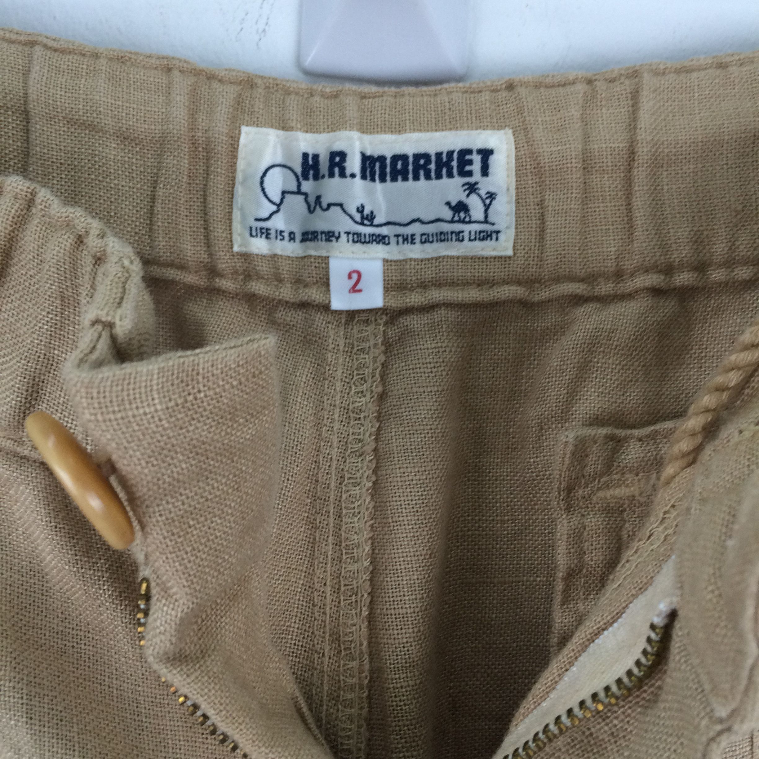 HOLLYWOOD RANCH MARKET × Japanese Brand X63 H. R. MARKET MULTIPLE POCKET GRIP HEM CARGO PANTS Size US 34 / EU 50 - 6 Thumbnail