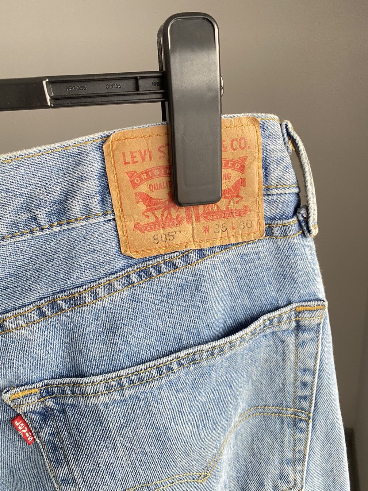 Levi's Levis 505 Jeans Blue Denim Size US 36 / EU 52 - 4 Thumbnail