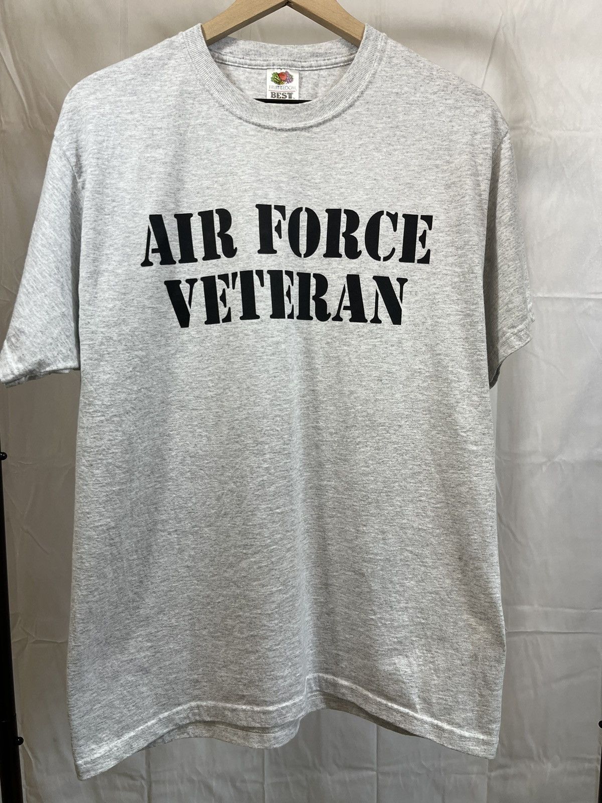 Vintage Vintage Air Force Veteran Grey 90s 2000s Military Army Tee