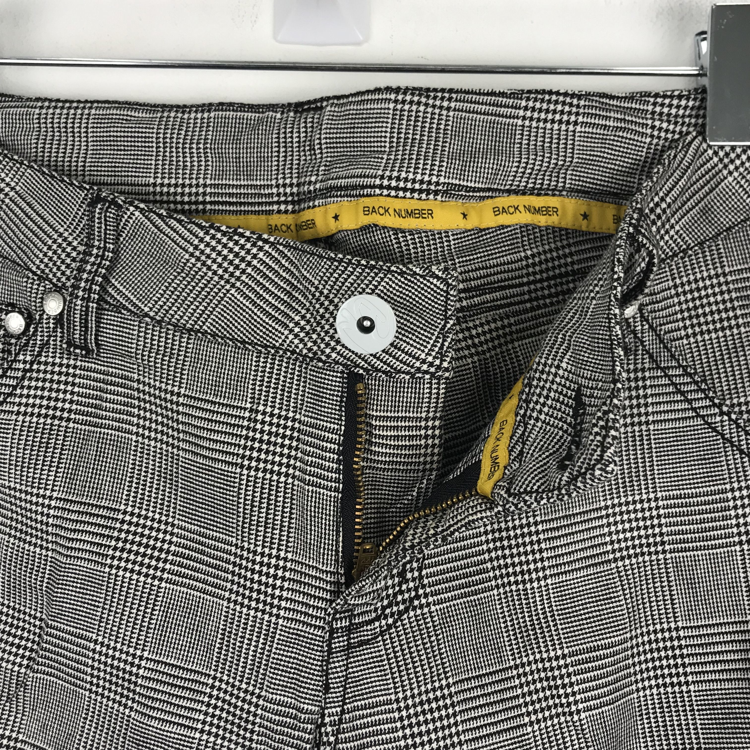 Japanese Brand X72 JAPAN BACK NUMBER SKINNY CHECKED HOUNDSTOOTH PUNK PANTS Size 32" / US 10 / IT 46 - 6 Thumbnail