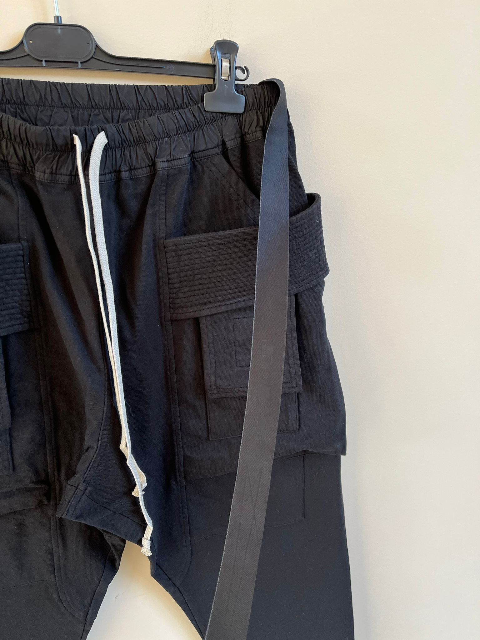 Rick Owens Drkshdw Creatch Cargo Drawstring Pants in Black Size US 32 / EU 48 - 7 Thumbnail