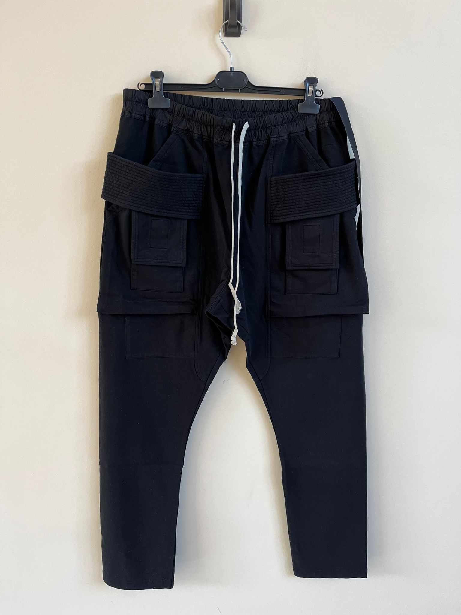 Rick Owens Drkshdw Creatch Cargo Drawstring Pants in Black Size US 32 / EU 48 - 6 Thumbnail
