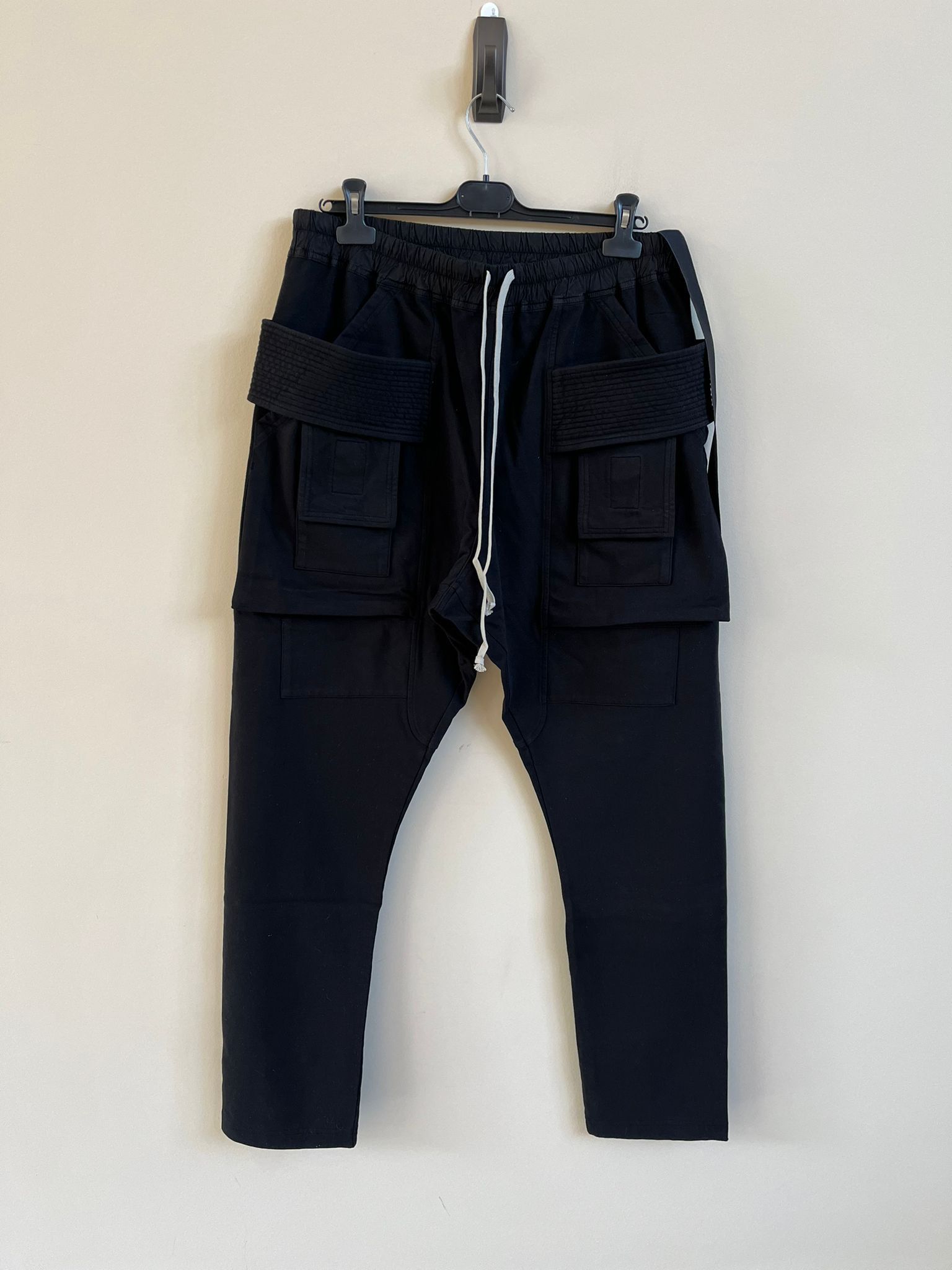 Rick Owens Drkshdw Creatch Cargo Drawstring Pants in Black Size US 32 / EU 48 - 1 Thumbnail