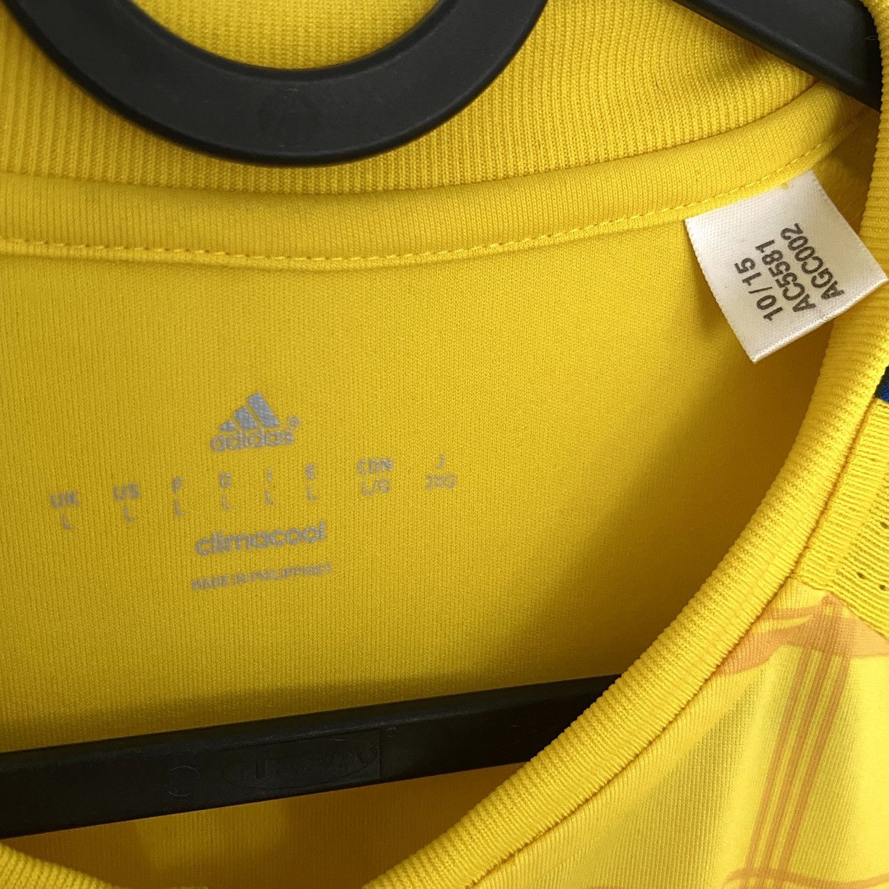 Adidas 2016 2018 GAME ISSUE Ukraine Iarmolenko Adidas Soccer Jersey Size US L / EU 52-54 / 3 - 8 Thumbnail