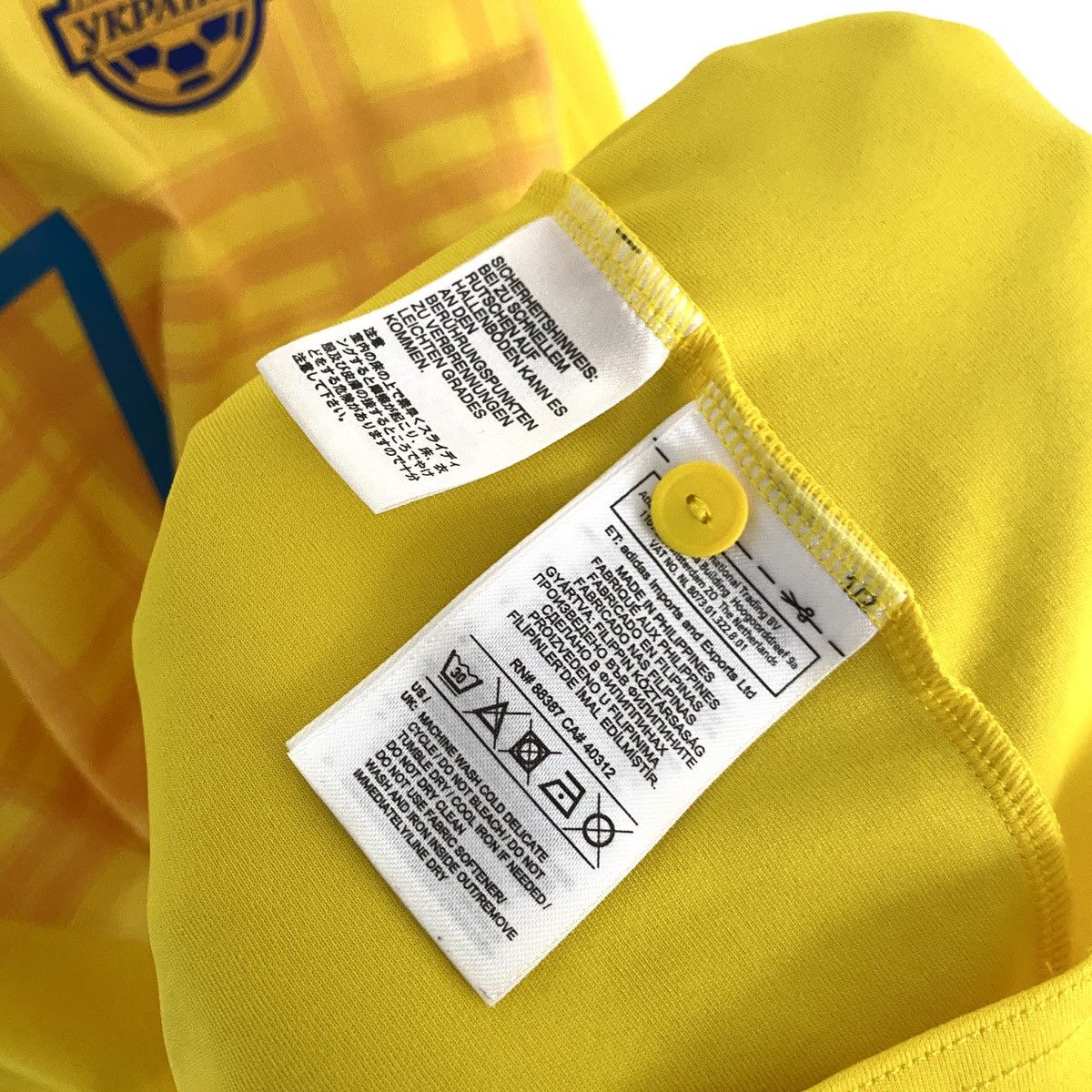 Adidas 2016 2018 GAME ISSUE Ukraine Iarmolenko Adidas Soccer Jersey Size US L / EU 52-54 / 3 - 9 Thumbnail