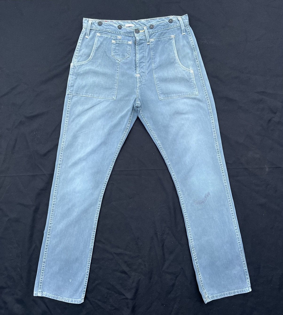 Levi's Vintage 90s Levi’s Red Beauregard Sun Fade Distress Jeans Size US 34 / EU 50 - 1 Thumbnail