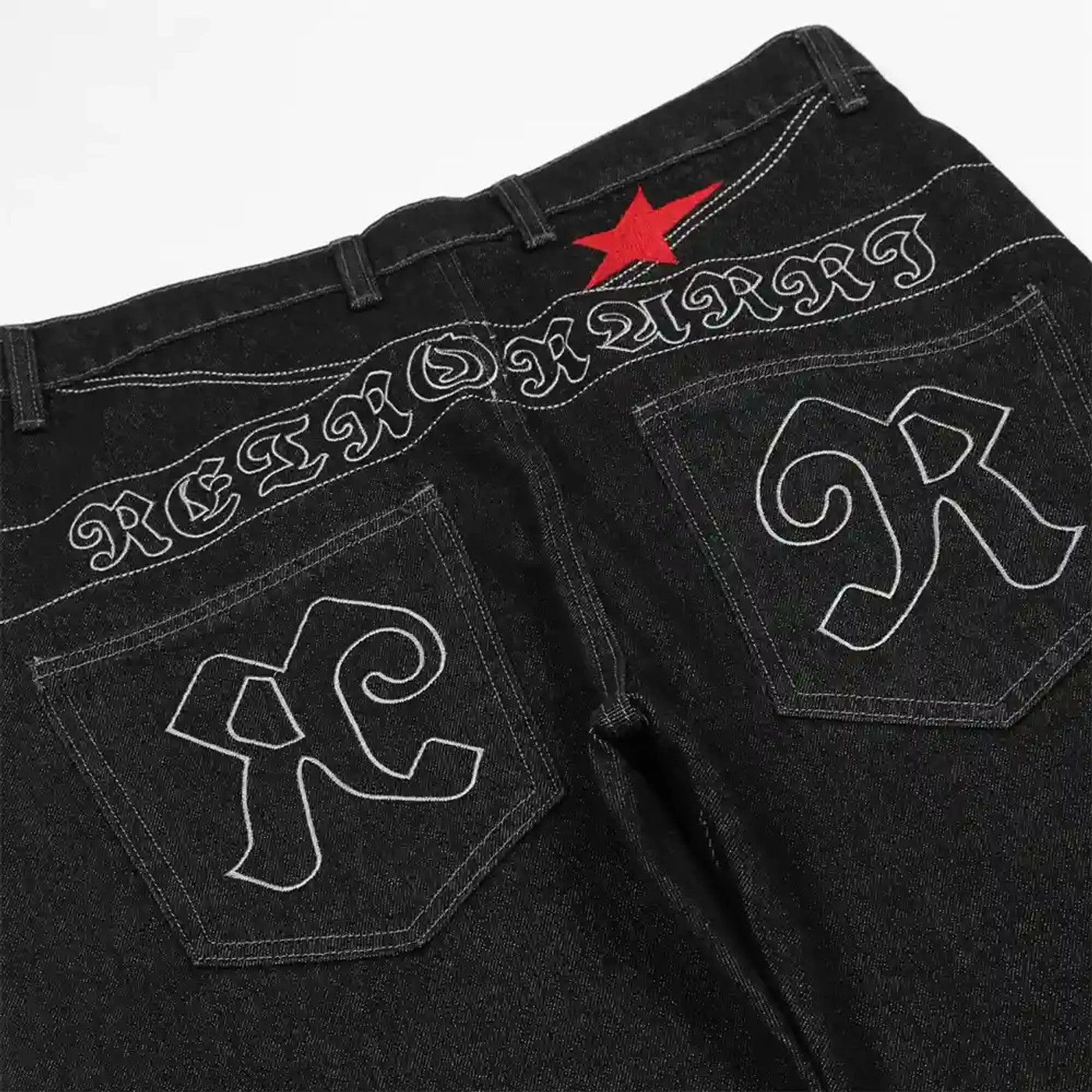 Designer × Japanese Brand × Vintage baggy hiphop skate y2k pattern jeans Size US 32 / EU 48 - 7 Thumbnail