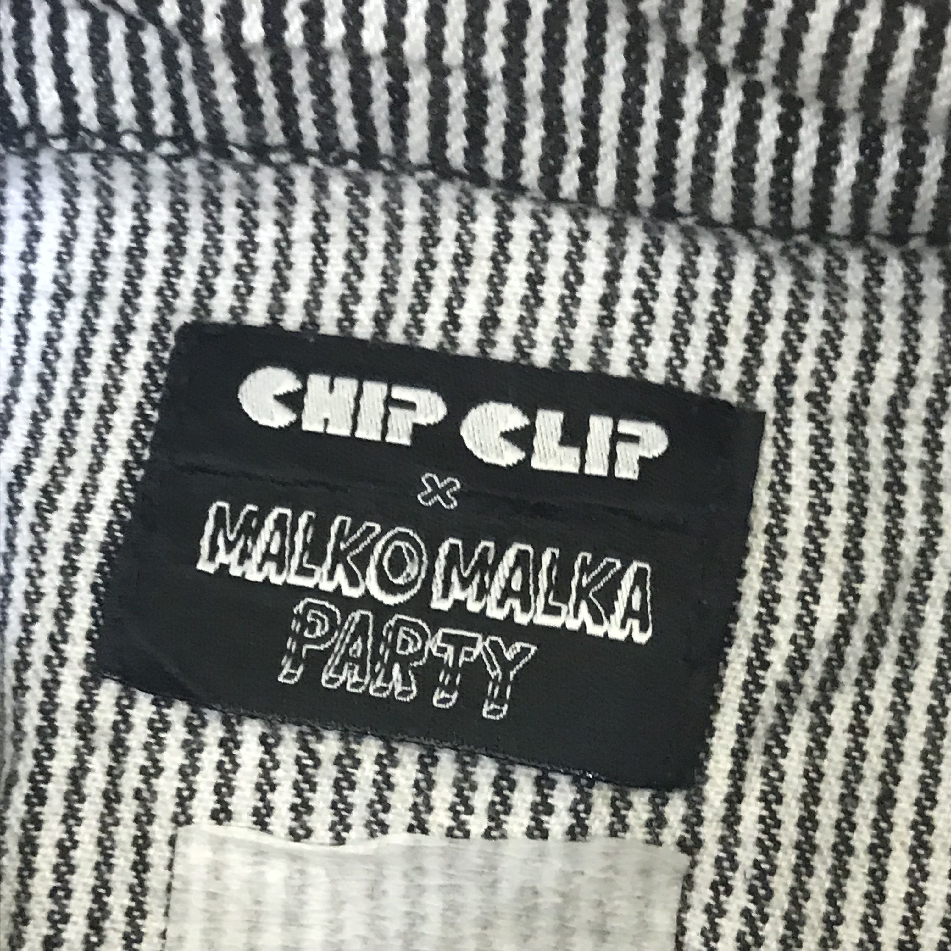 Japanese Brand × Wacko Maria X77 CHIP CLIP X MALKOMALKA HICKORY STRIPE CROPED COVERALLS Size US 30 / EU 46 - 6 Thumbnail