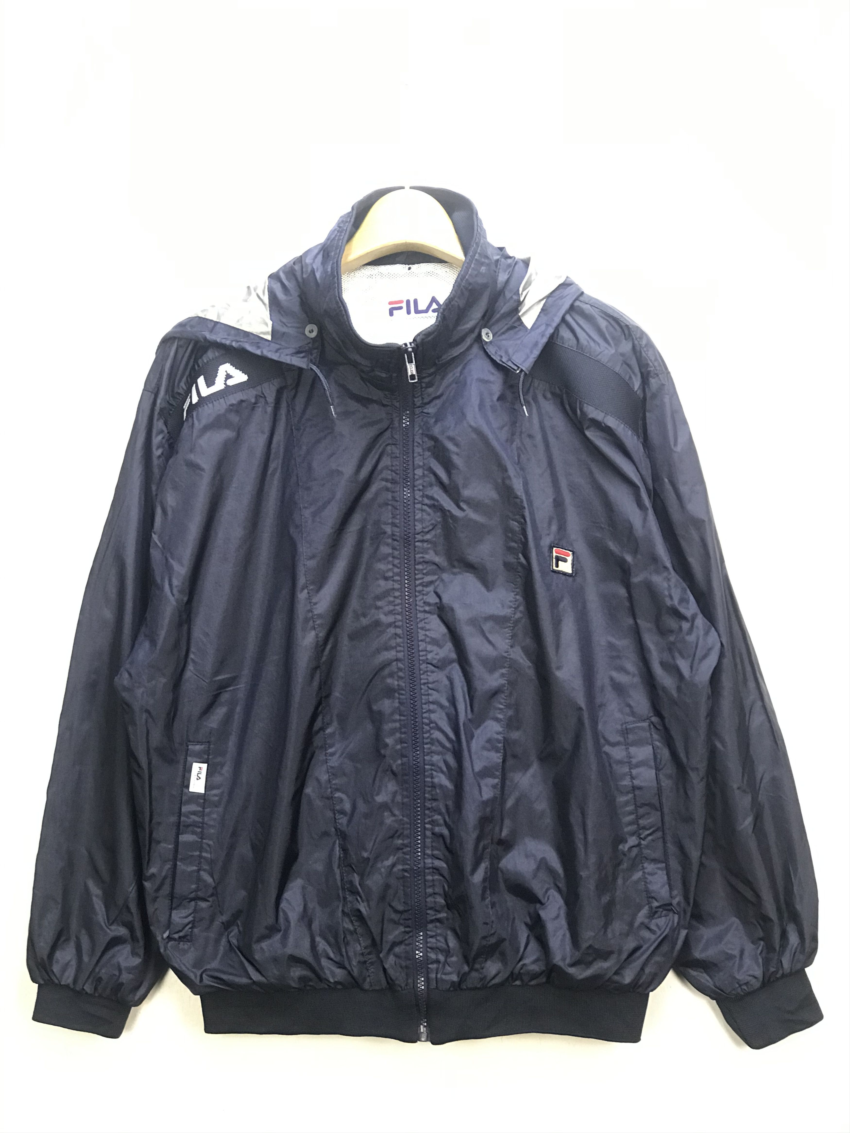 Fila VINTAGE FILA SPELLOUT RARE DESIGN WINDBREAKER HOODIE Size US M / EU 48-50 / 2 - 2 Thumbnail