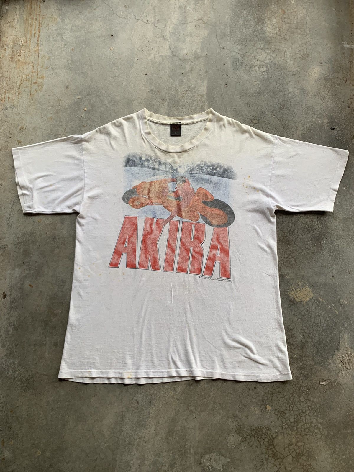 Vintage THRASHED Distressed Vintage Cyber Punk 80s Akira Movie Tee