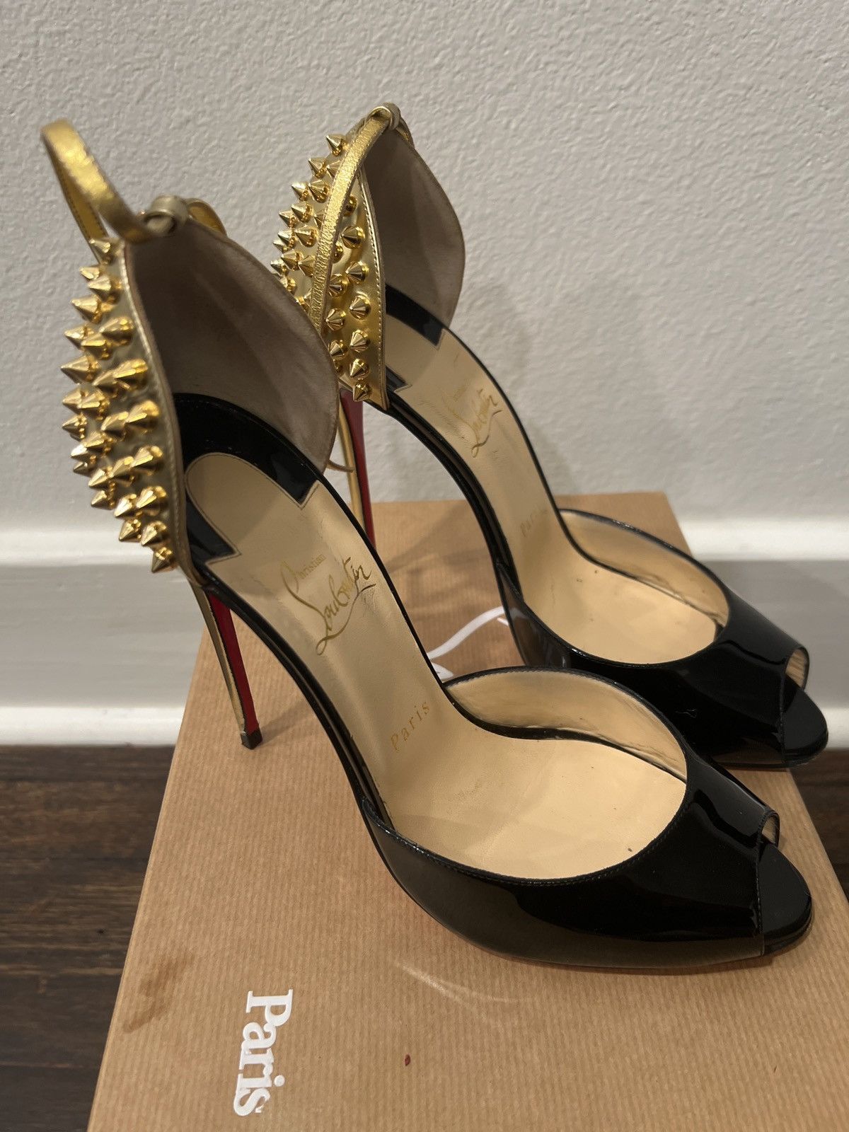 Christian Louboutin Pina Spike Red Sole Sandal