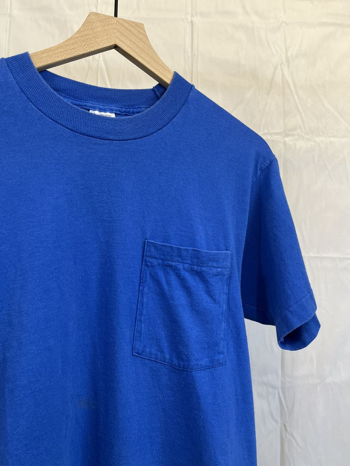Vintage Vintage Single Stitch Made In USA Blank Pocket Tee Size US L / EU 52-54 / 3 - 2 Thumbnail