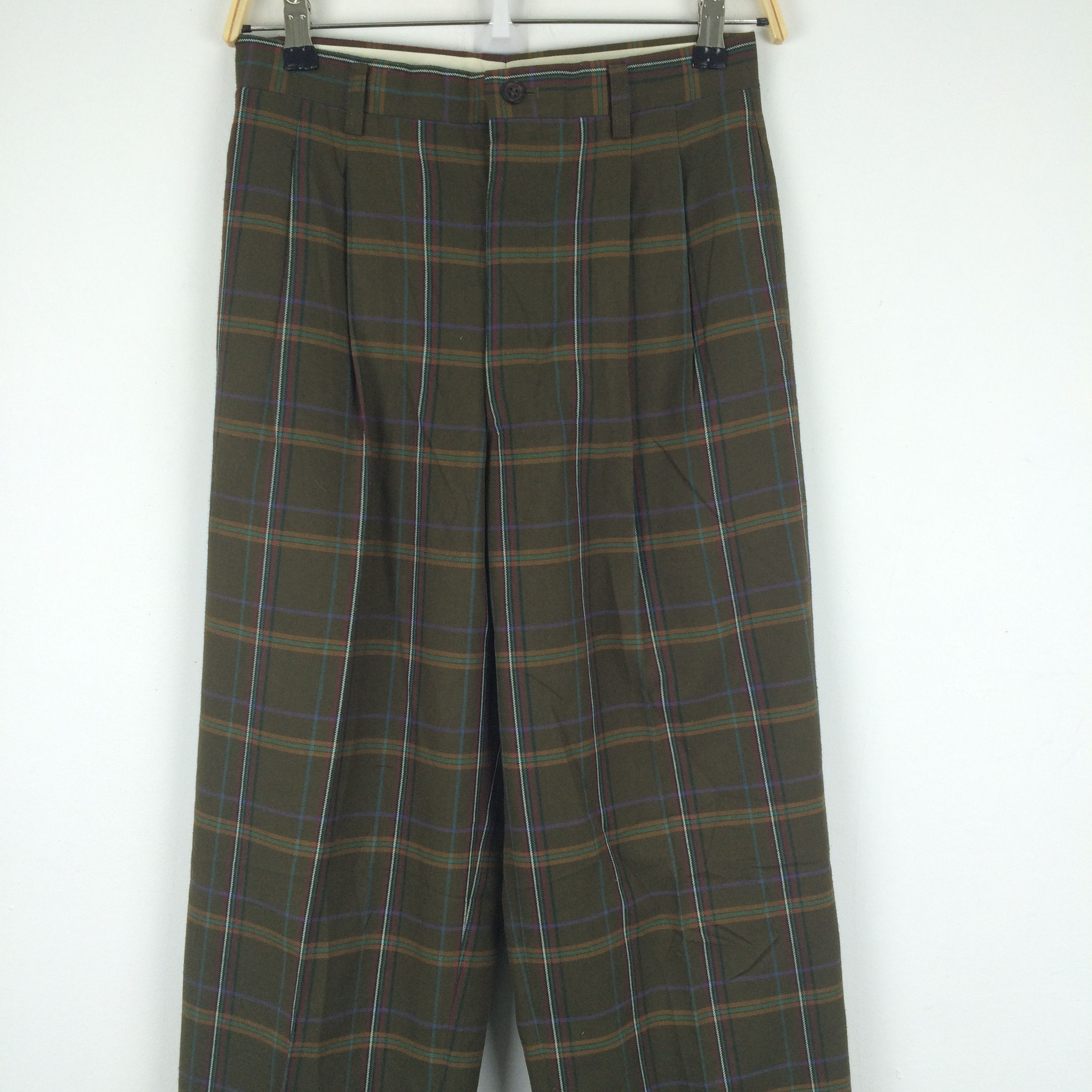 Designer × Japanese Brand x96 JAPAN VTG TARTAN PANTS Size US 28 / EU 44 - 3 Thumbnail