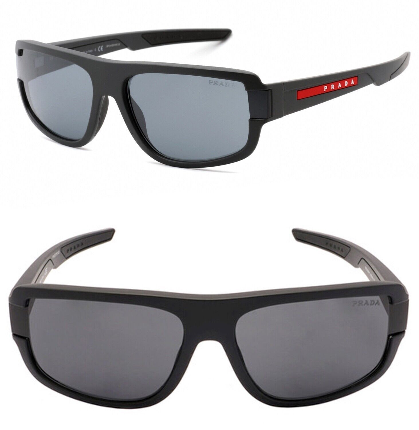 PRADA 03W Linea Rossa IMPAVID Sport Sunglasses Black PS03WSF