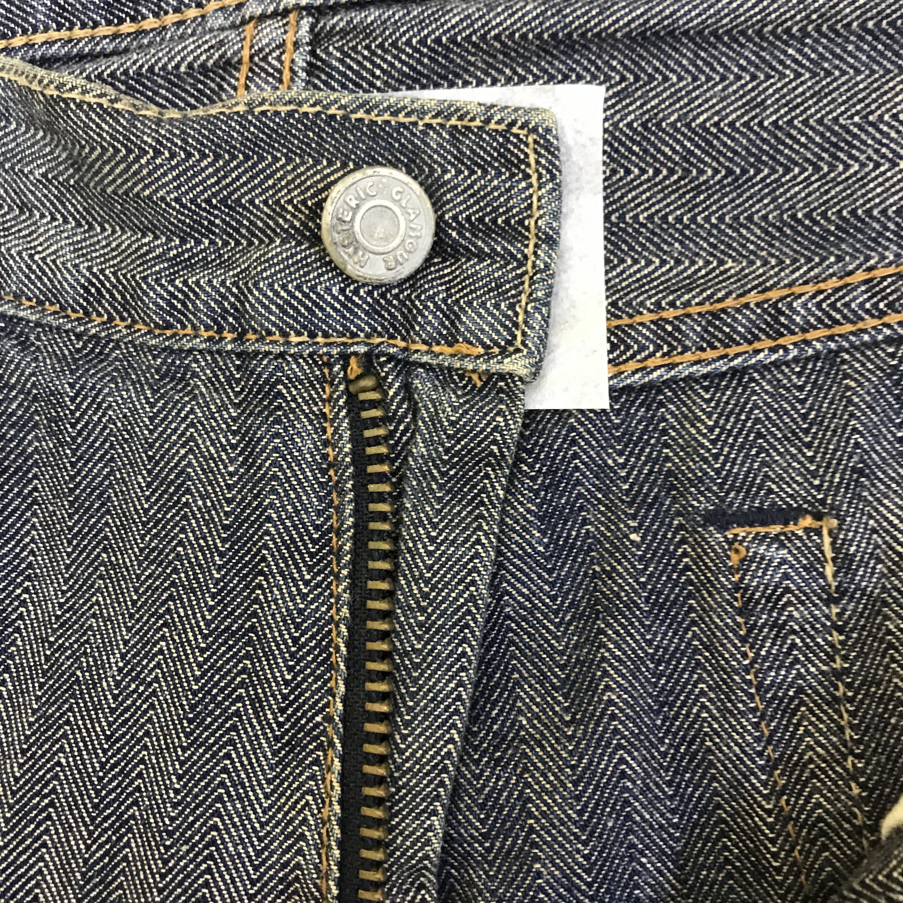 Hysteric Glamour X113 HYSTERIC GLAMOUR HERRINGBONE RIPPED WORKWEAR JEANS Size US 32 / EU 48 - 5 Thumbnail